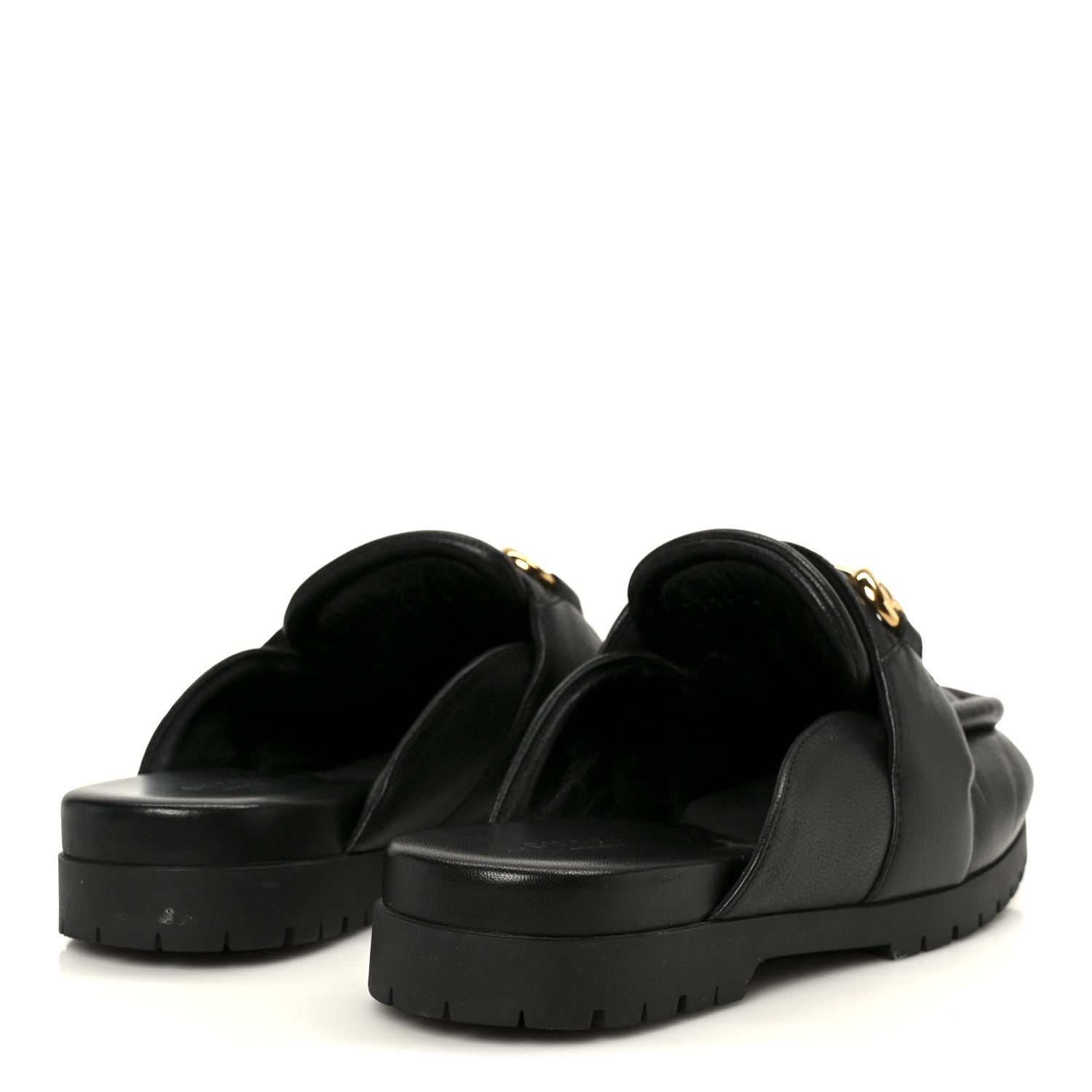 Goatskin Auroville Horsebit Mules 37.5 Black