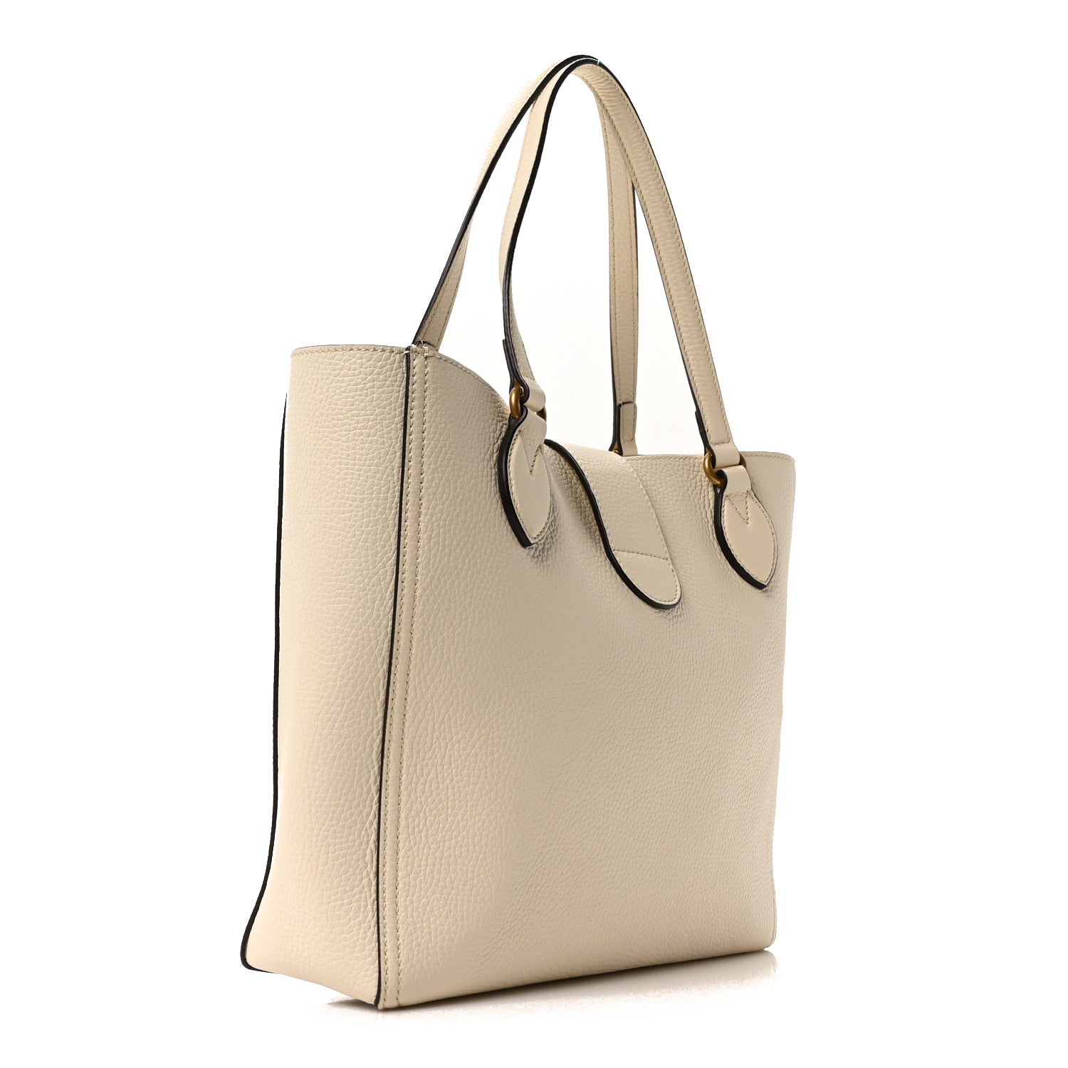 New Sakai Calfskin Lux Small Dahlia Tote Mystic White