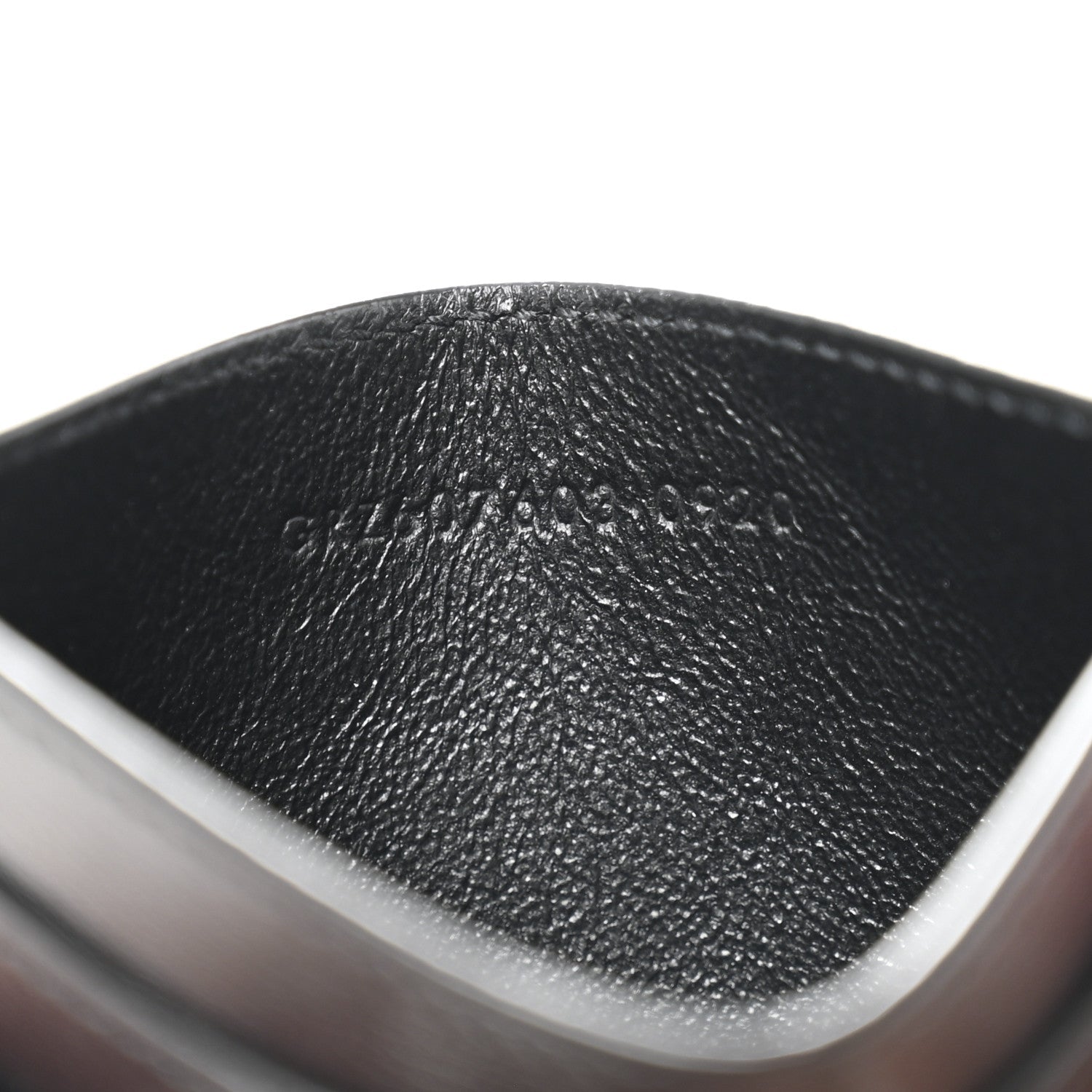 Calfskin Tiny Cassandre Credit Card Case Black