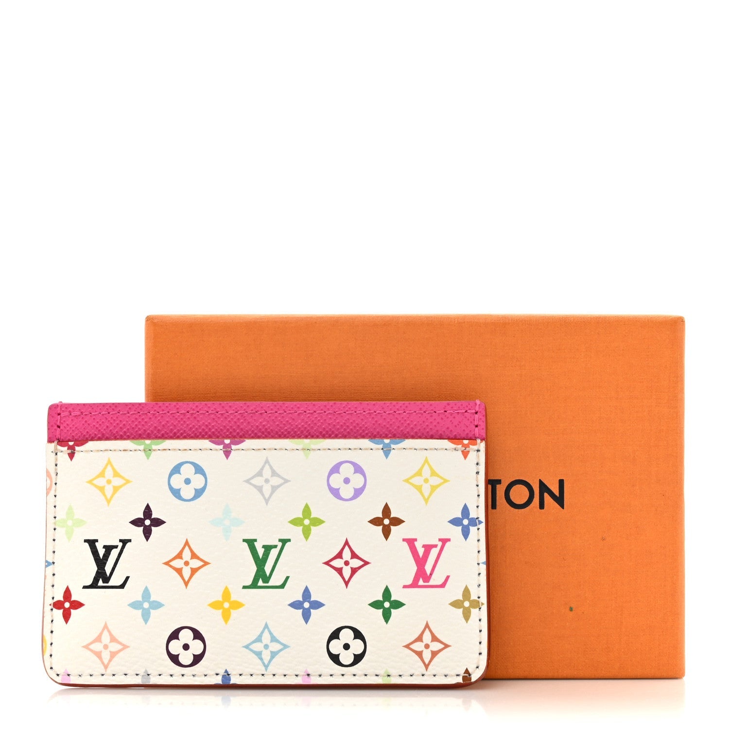LV X TM Monogram Multicolor Card Holder Kawaii Pink