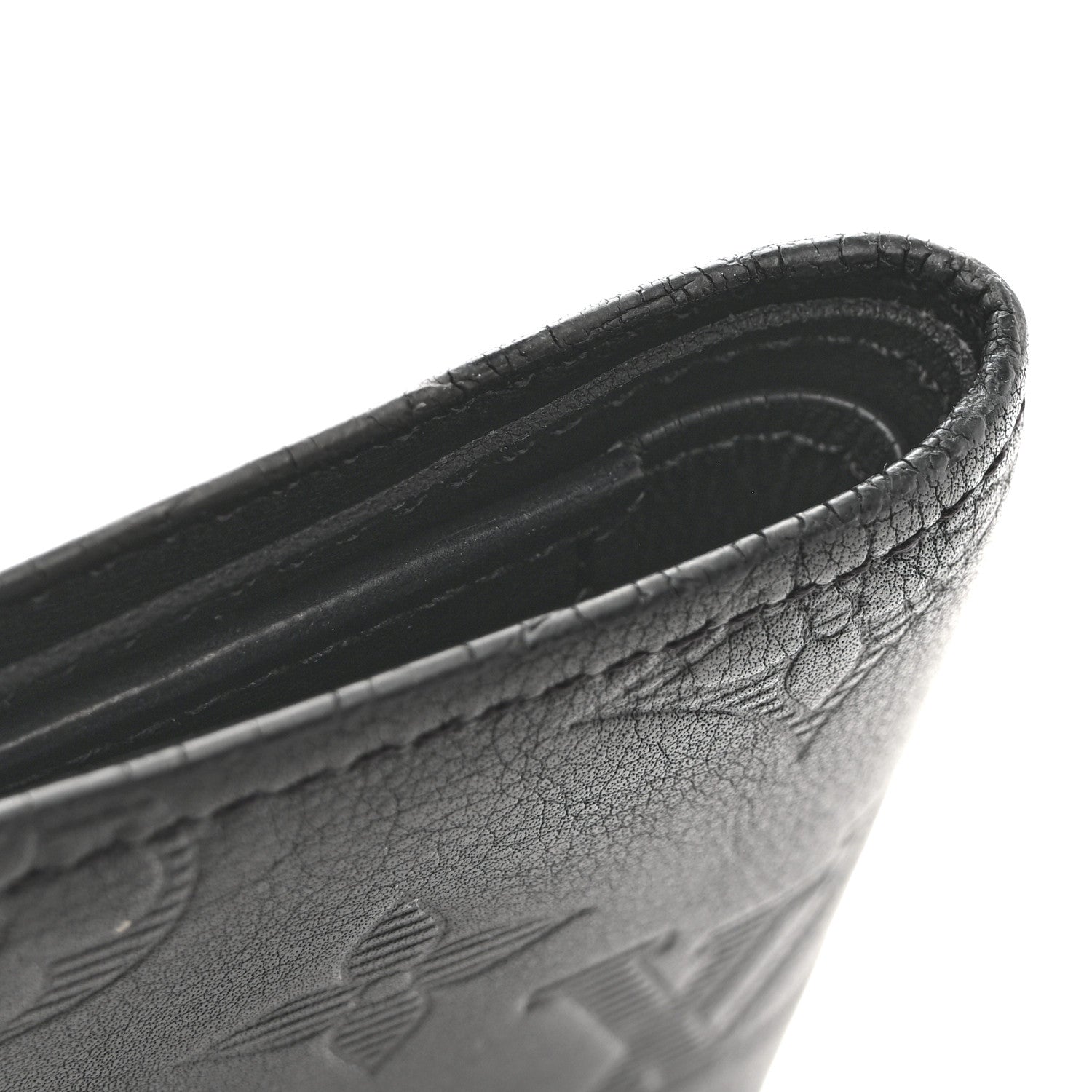 Calfskin Monogram Shadow Multiple Wallet Black