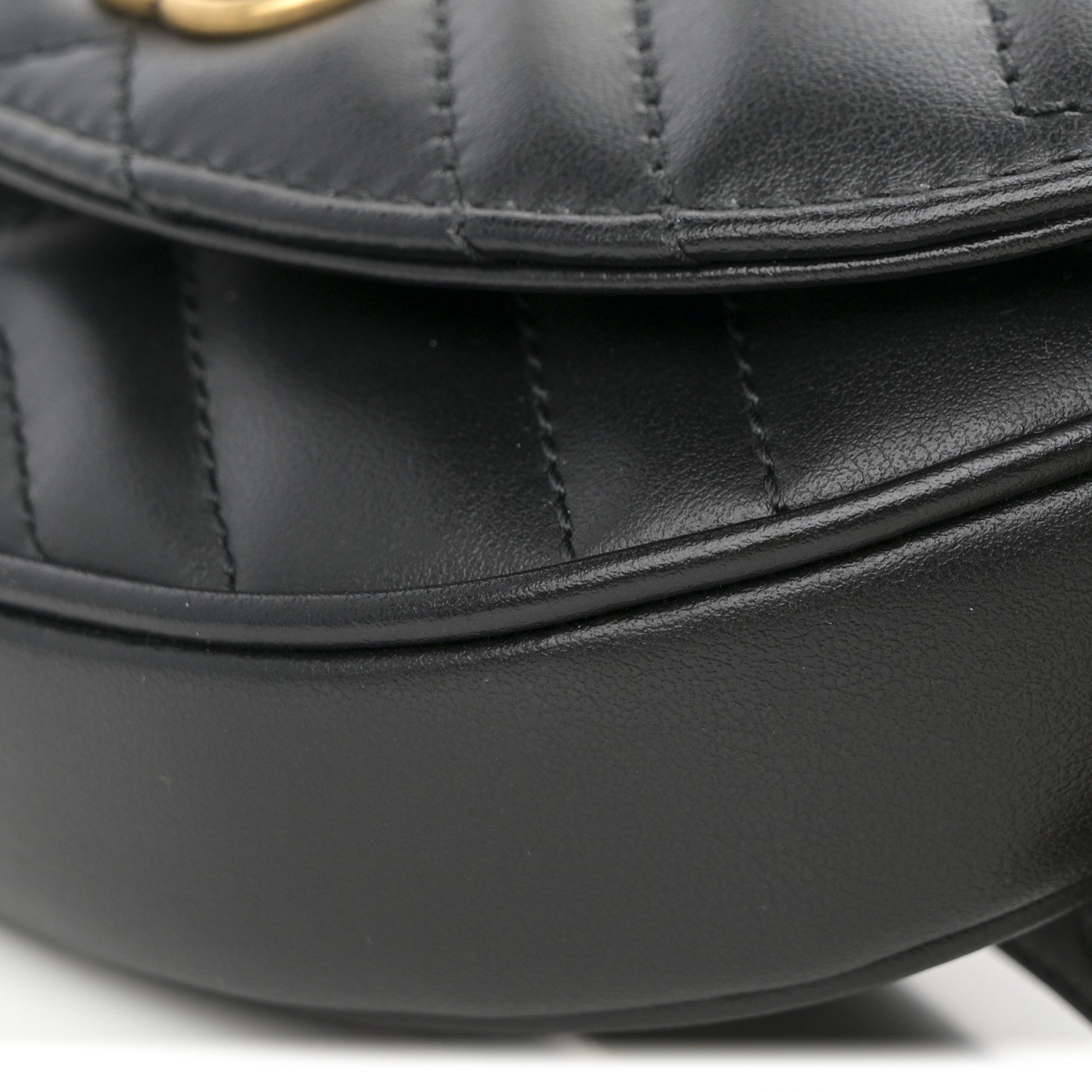 Calfskin Matelasse GG Marmont Belt Bag Set 100 40 Black Mystic White