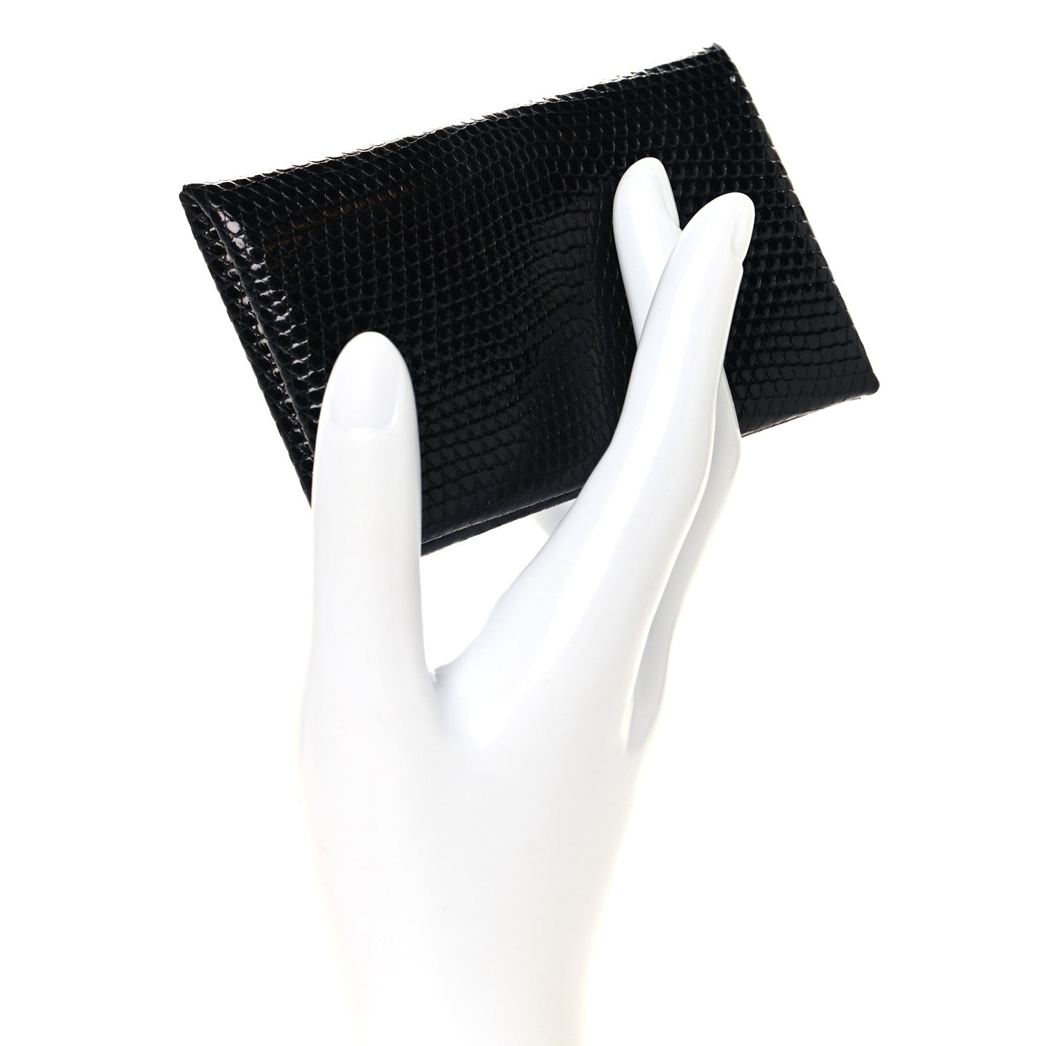 Lizard Calvi Card Case Black