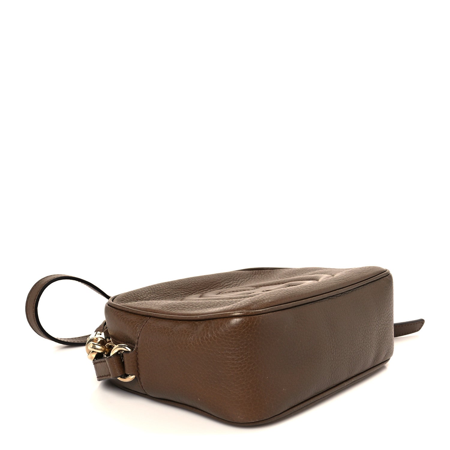 Pebbled Calfskin Small Soho Disco Bag Acero