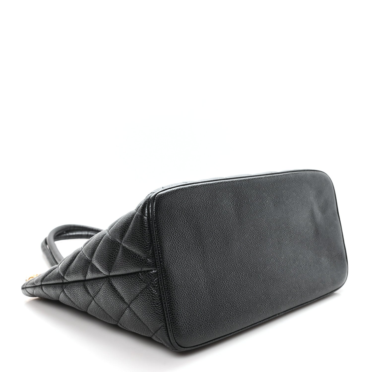Caviar Quilted Medallion Tote Black