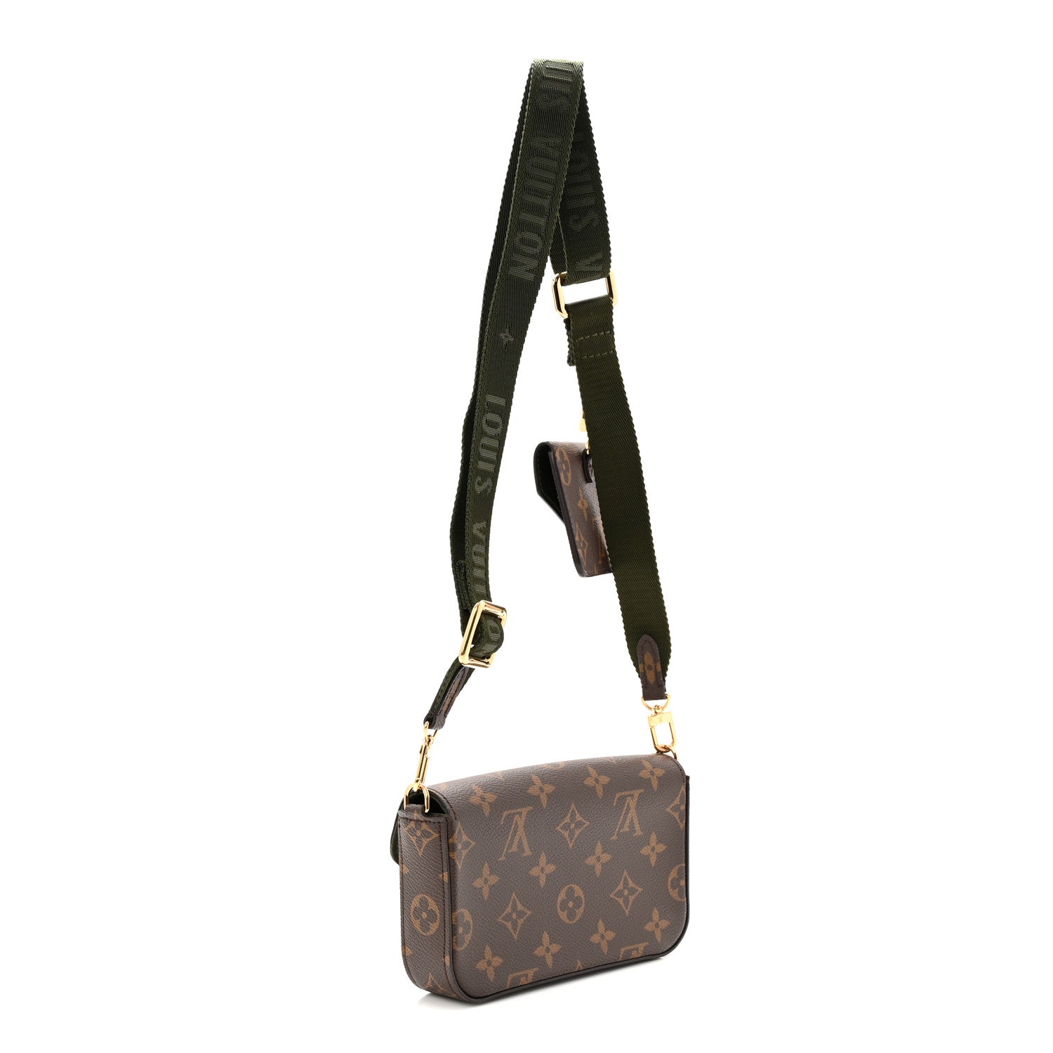 Monogram Felicie Strap & Go Kaki