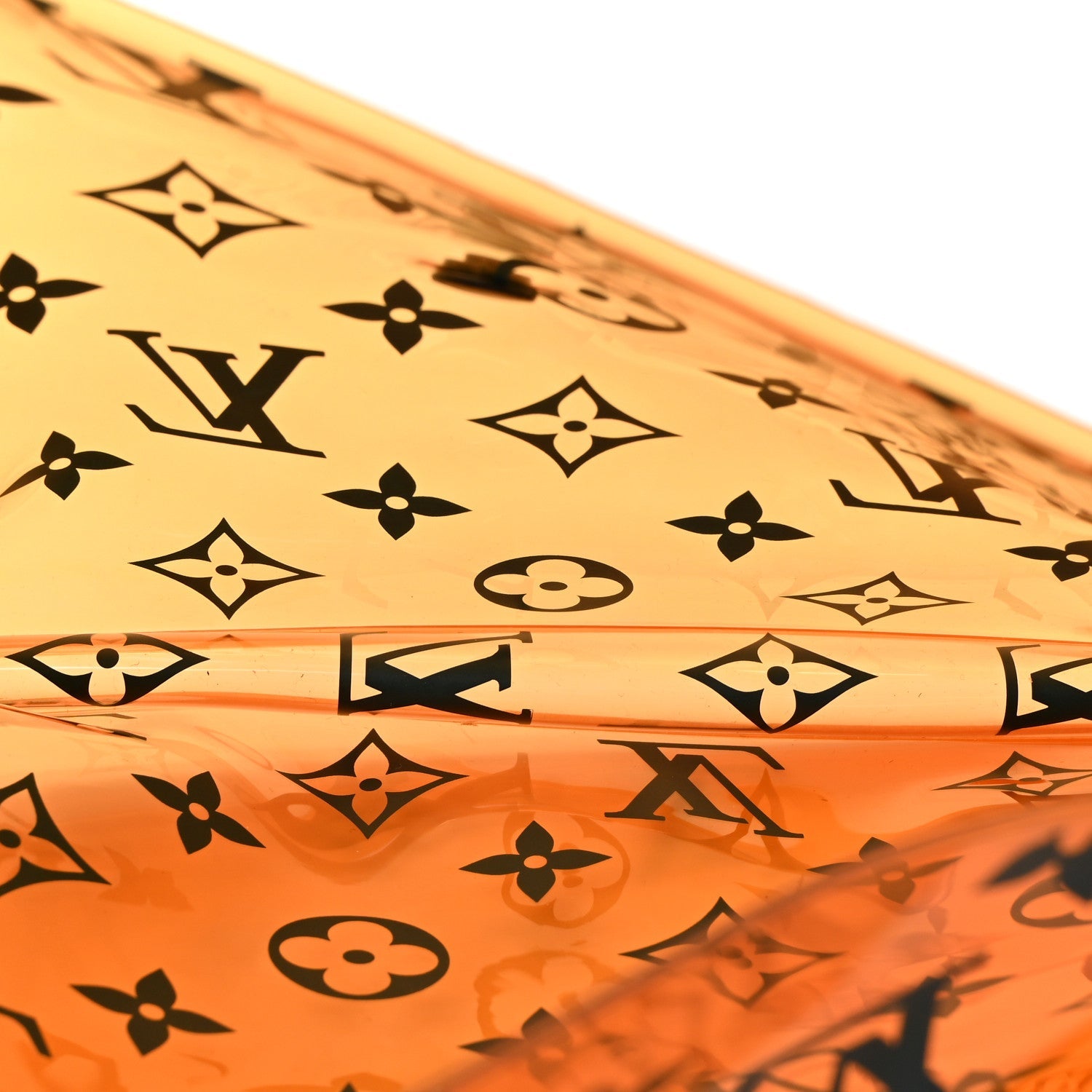 PVC Monogram Printed Envelope Pouch Orange