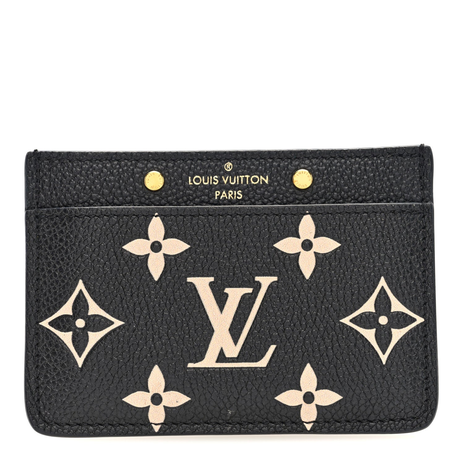 Empreinte Card Holder Black Beige