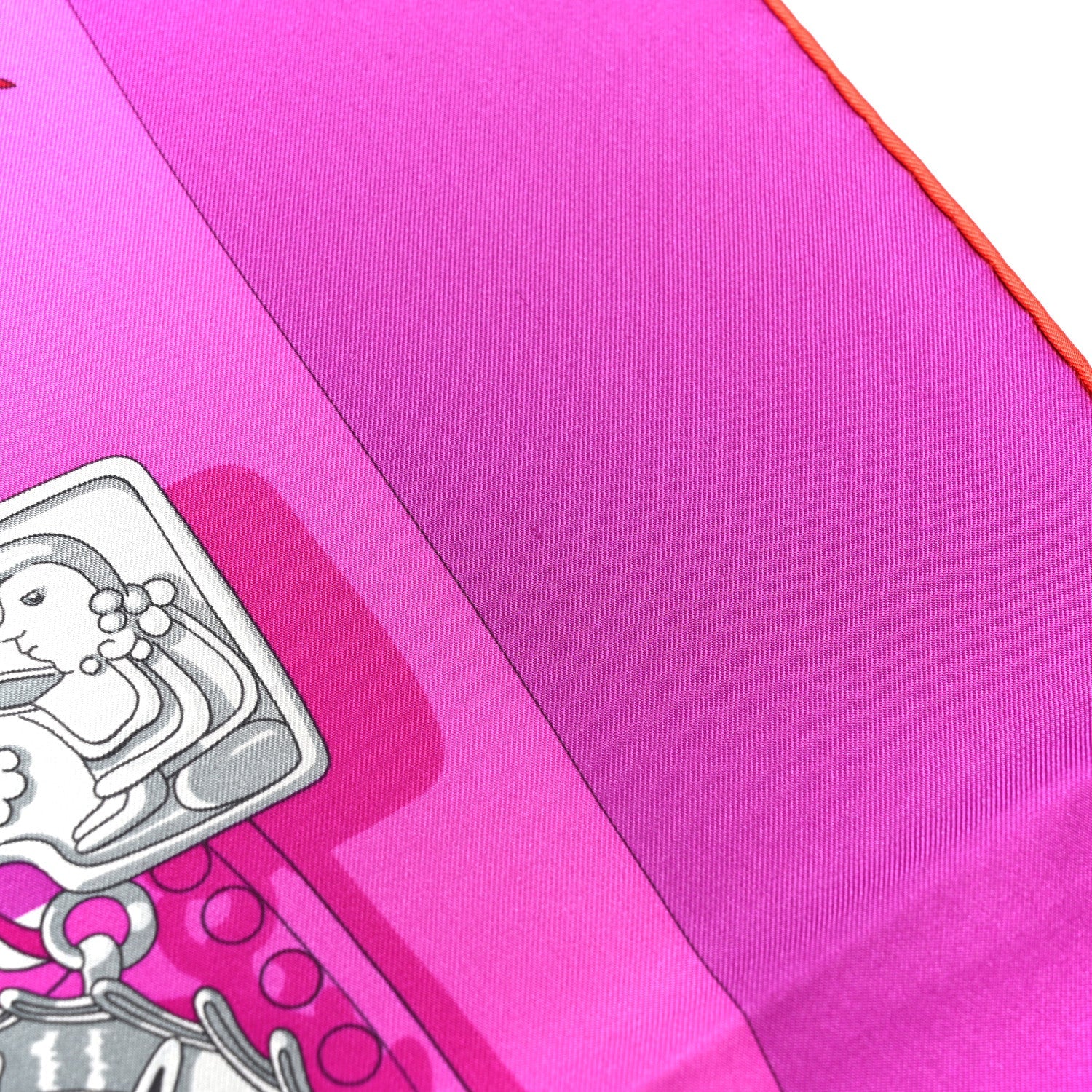 Silk Mexique Scarf 90 Fuchsia