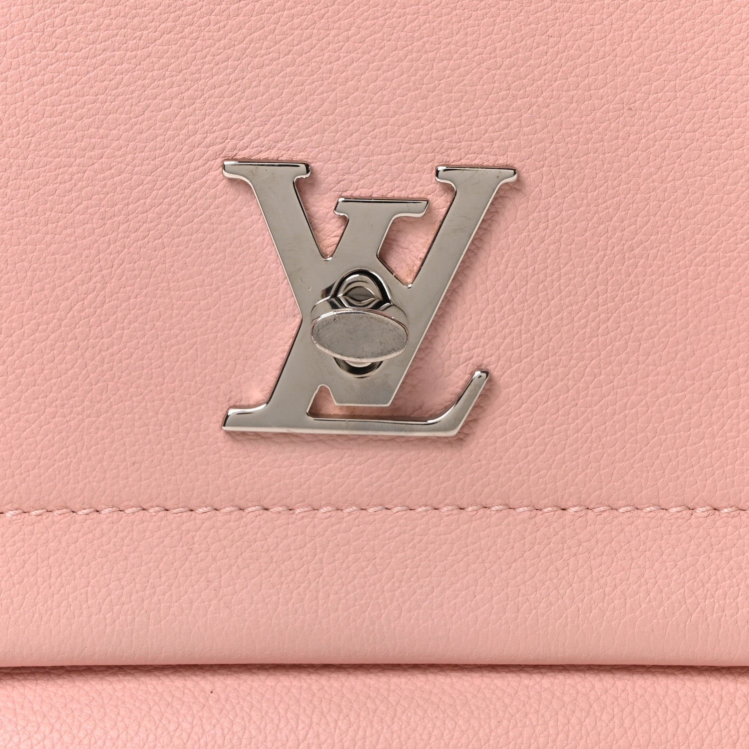 Soft Calfskin Lockme II Top Handle Rose Ballerine