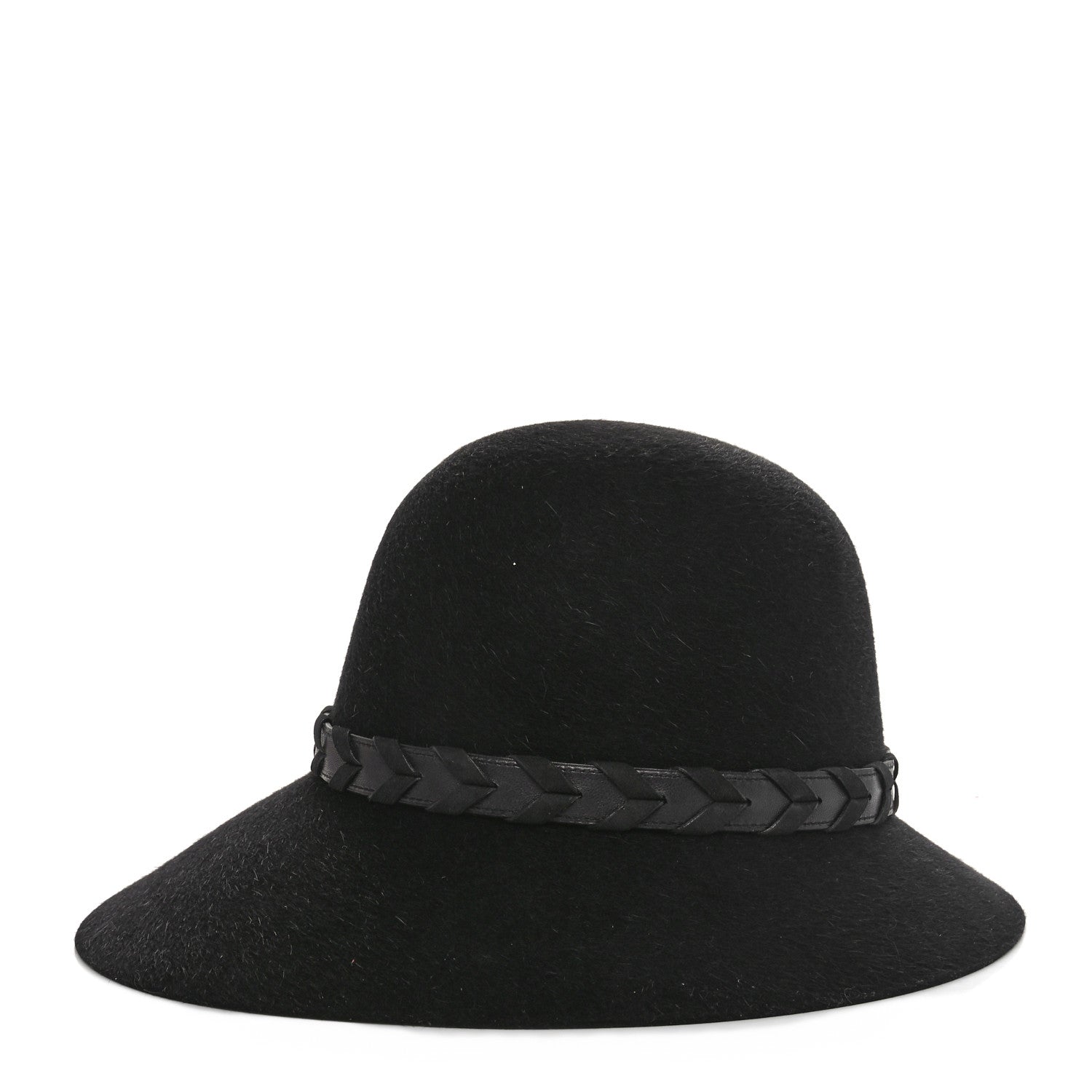 Rabbit Felt Lambskin Hat 58 Black
