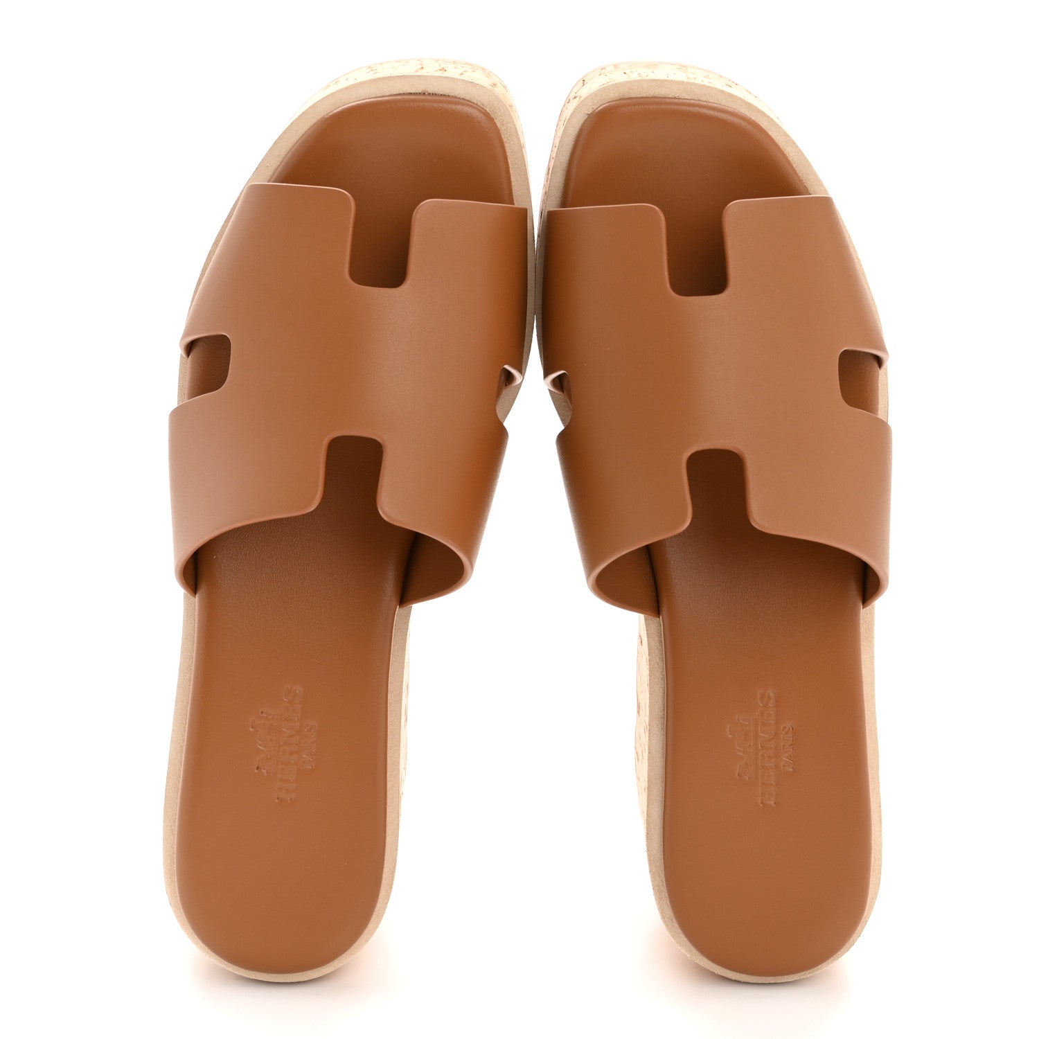 Calfskin Cork Eze 30 Sandals 35 Gold