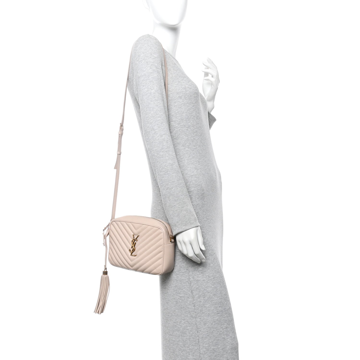 Calfskin Matelasse Monogram Lou Camera Bag Light Pink