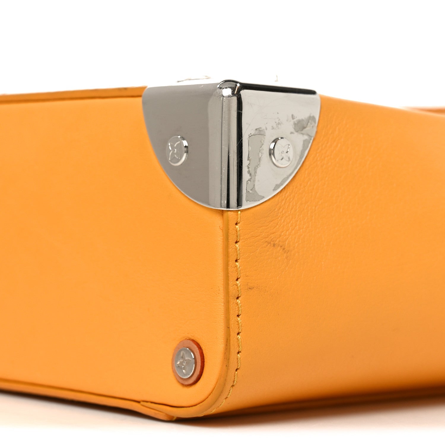 Calfskin N°7 Vertical Box Trunk Yellow