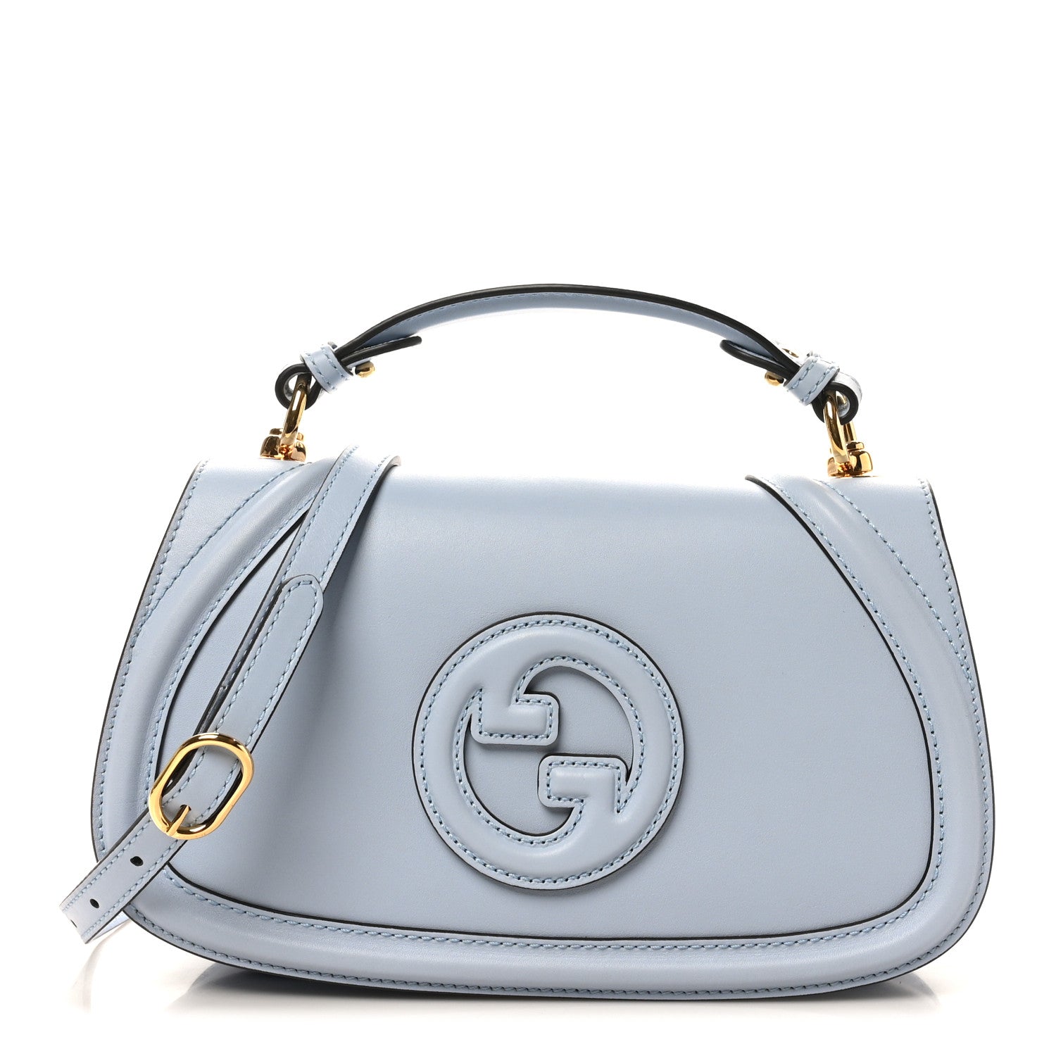 Roxy Calfskin Medium Blondie Top Handle Bag Cloudy Blue