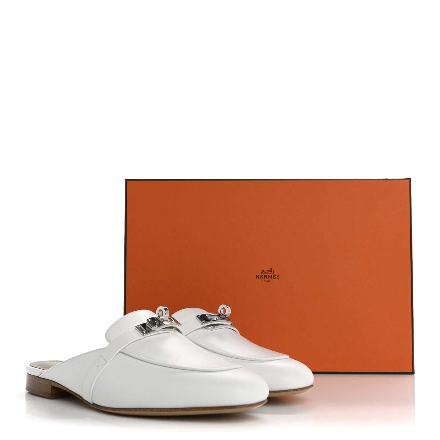 Calfskin Oz Mules 37 White