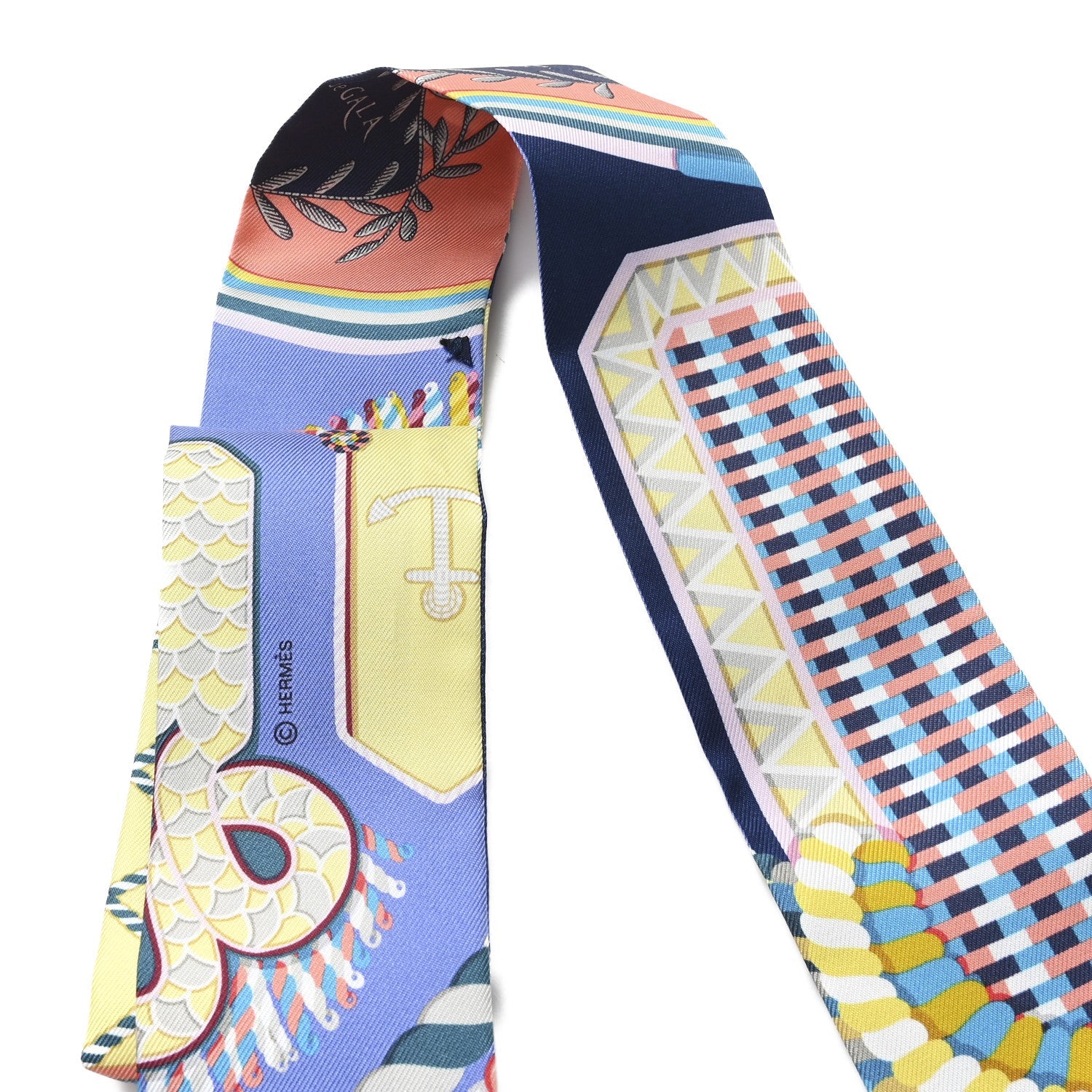Silk Epaulettes De Gala Twilly Blue Multicolor