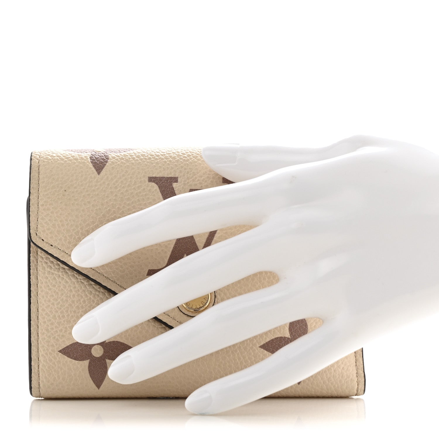 Empreinte Monogram Giant Victorine Wallet Creme Bois De Rose