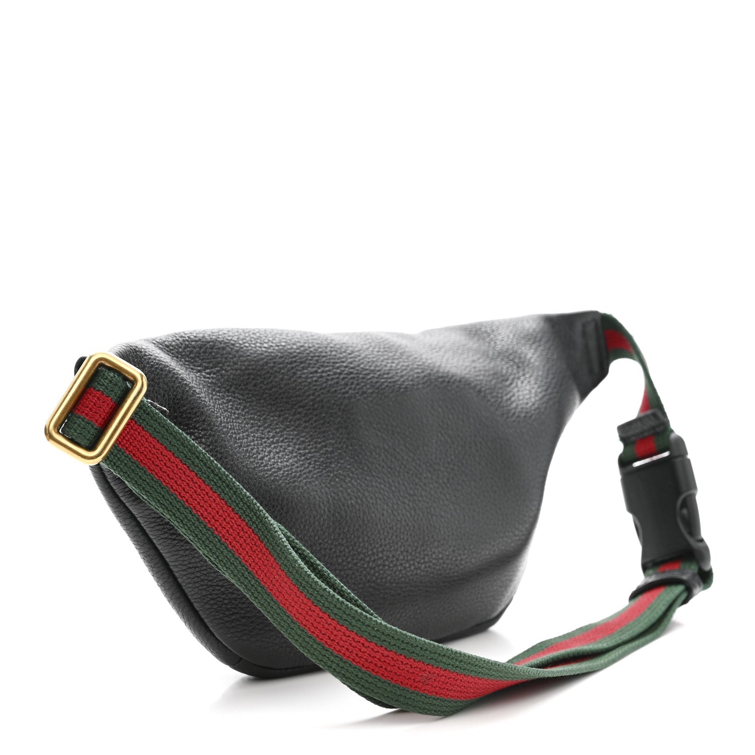 Grained Calfskin Small Logo Belt Bag Black