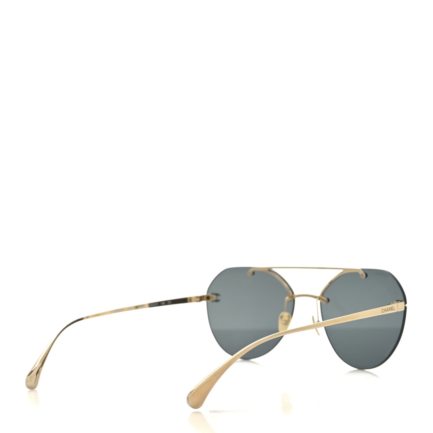 Titanium CC Pilot Aviator Sunglasses 4272-T Black Gold
