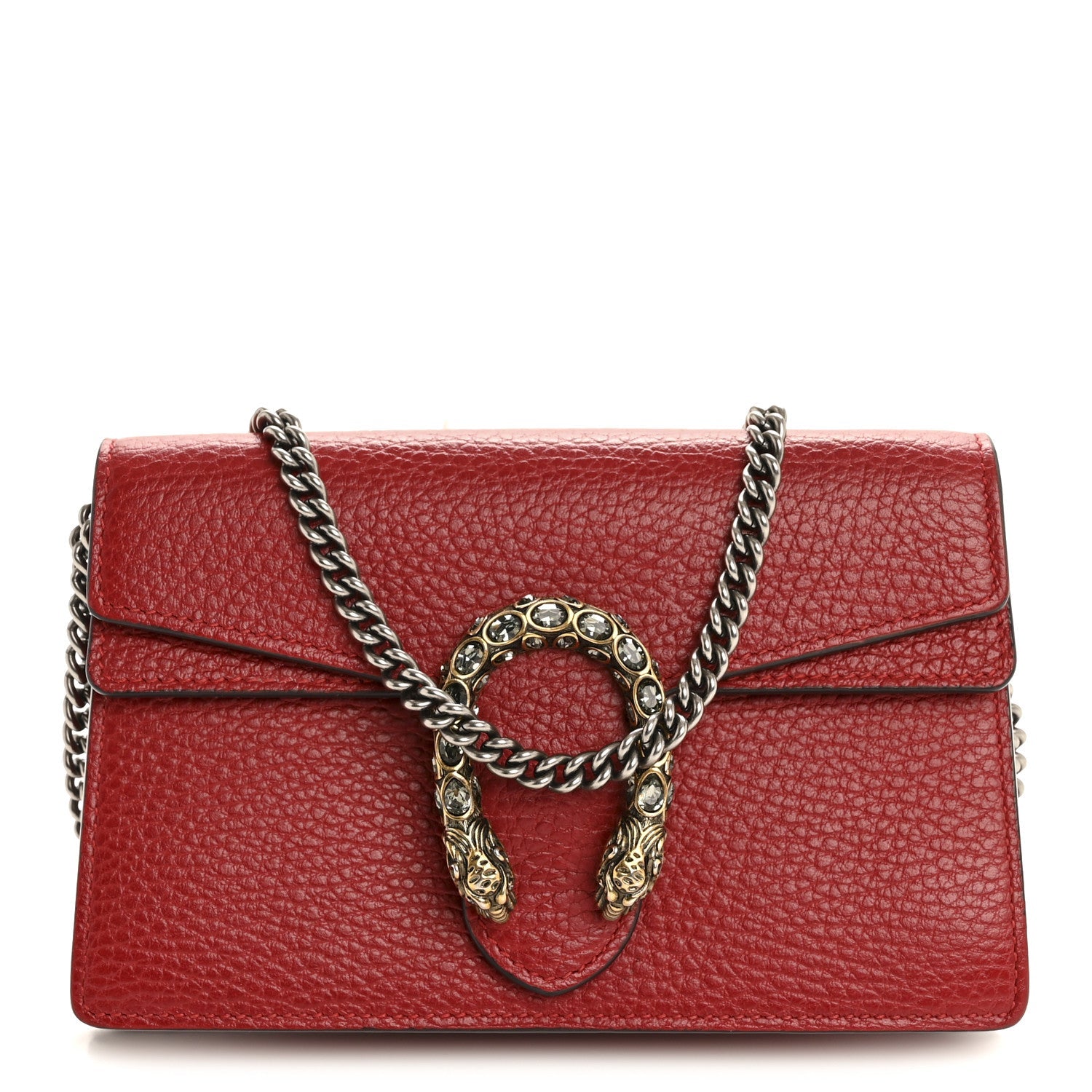 Calfskin Super Mini Dionysus Shoulder Bag Hibiscus Red