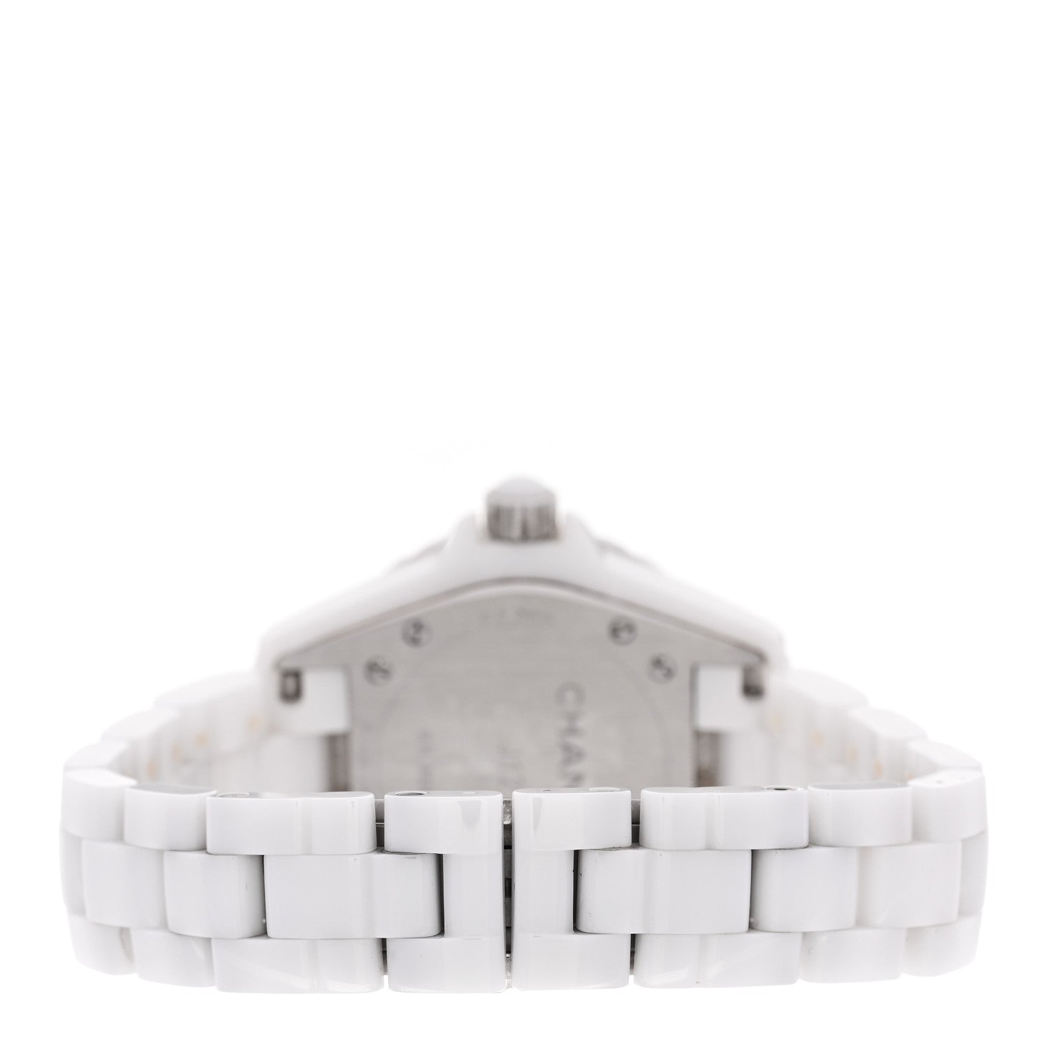 Stainless Steel Ceramic Diamond Mother of Pearl 33mm J12 Quartz Watch White