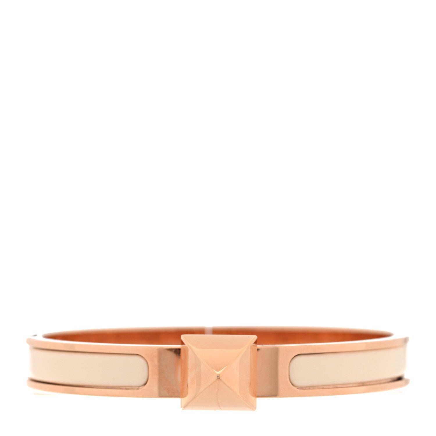 Enamel Mini Clic Medor Bracelet GM Creme