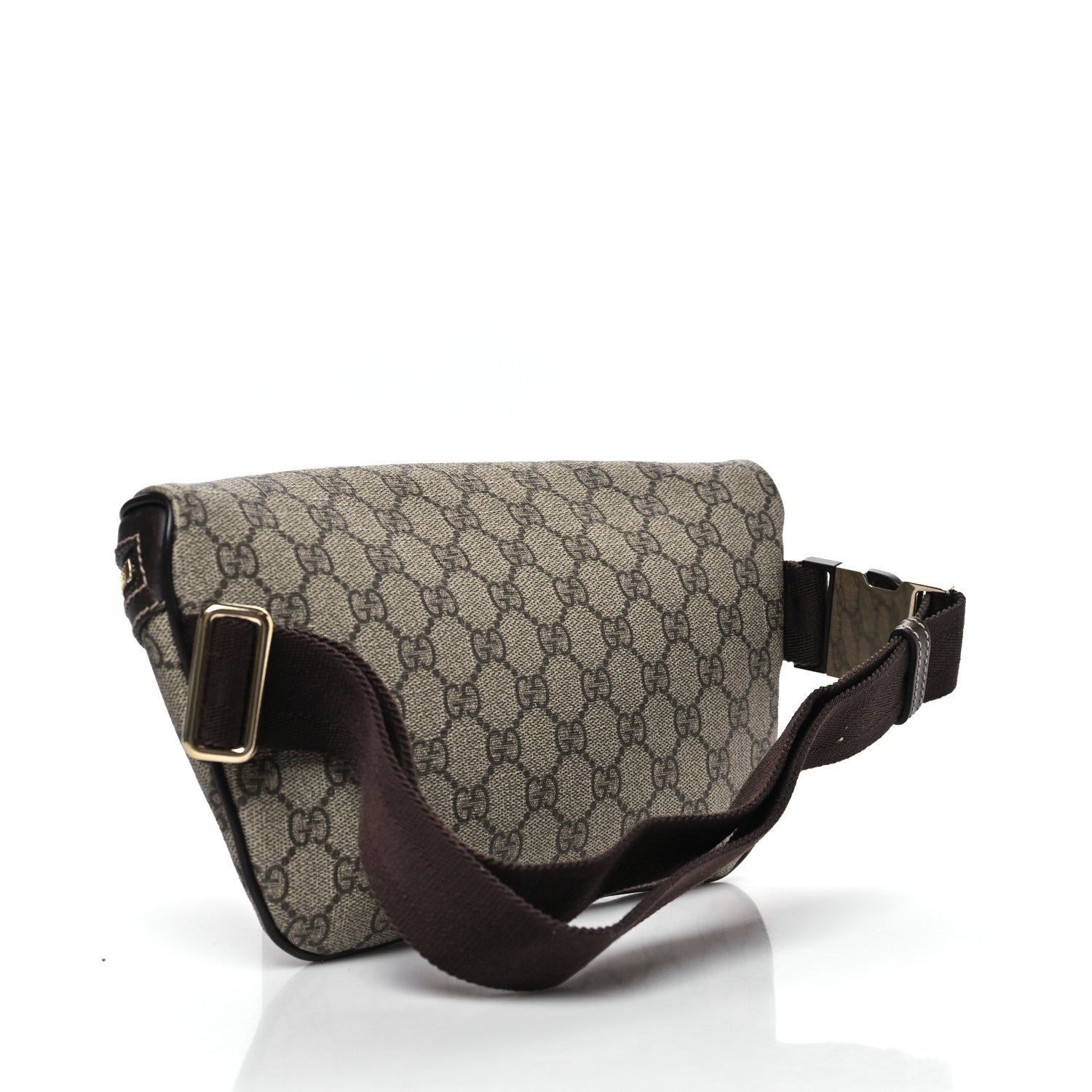 GG Supreme Monogram Belt Bag Dark Brown