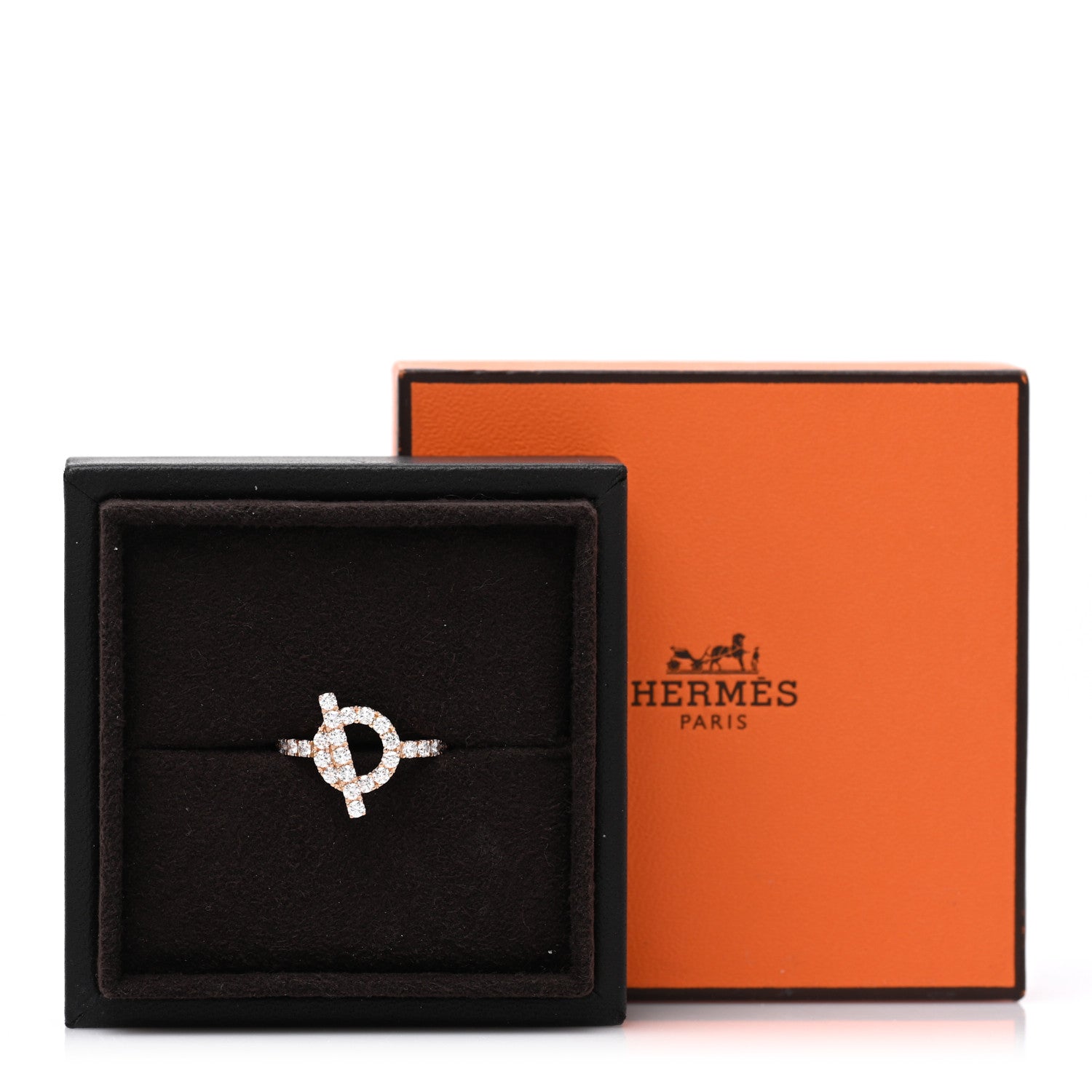 18K Rose Gold Diamond Finesse Ring 52 6