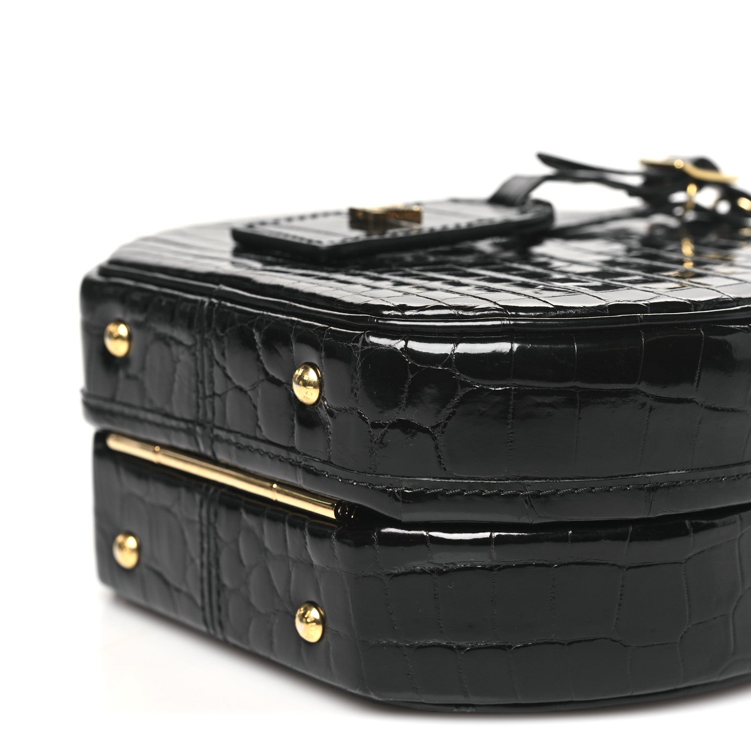 Crocodile Petite Boite Chapeau Black