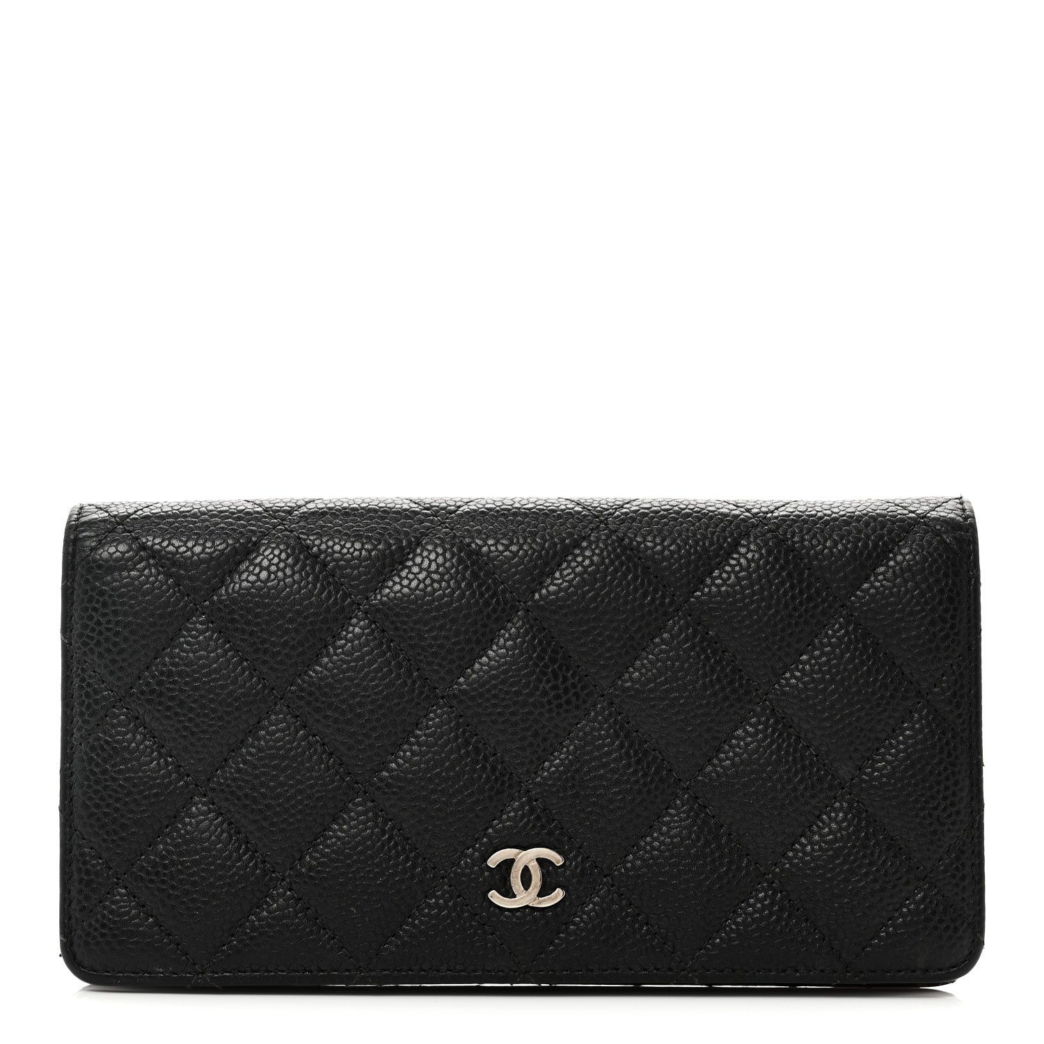 Caviar Quilted Yen Wallet Black