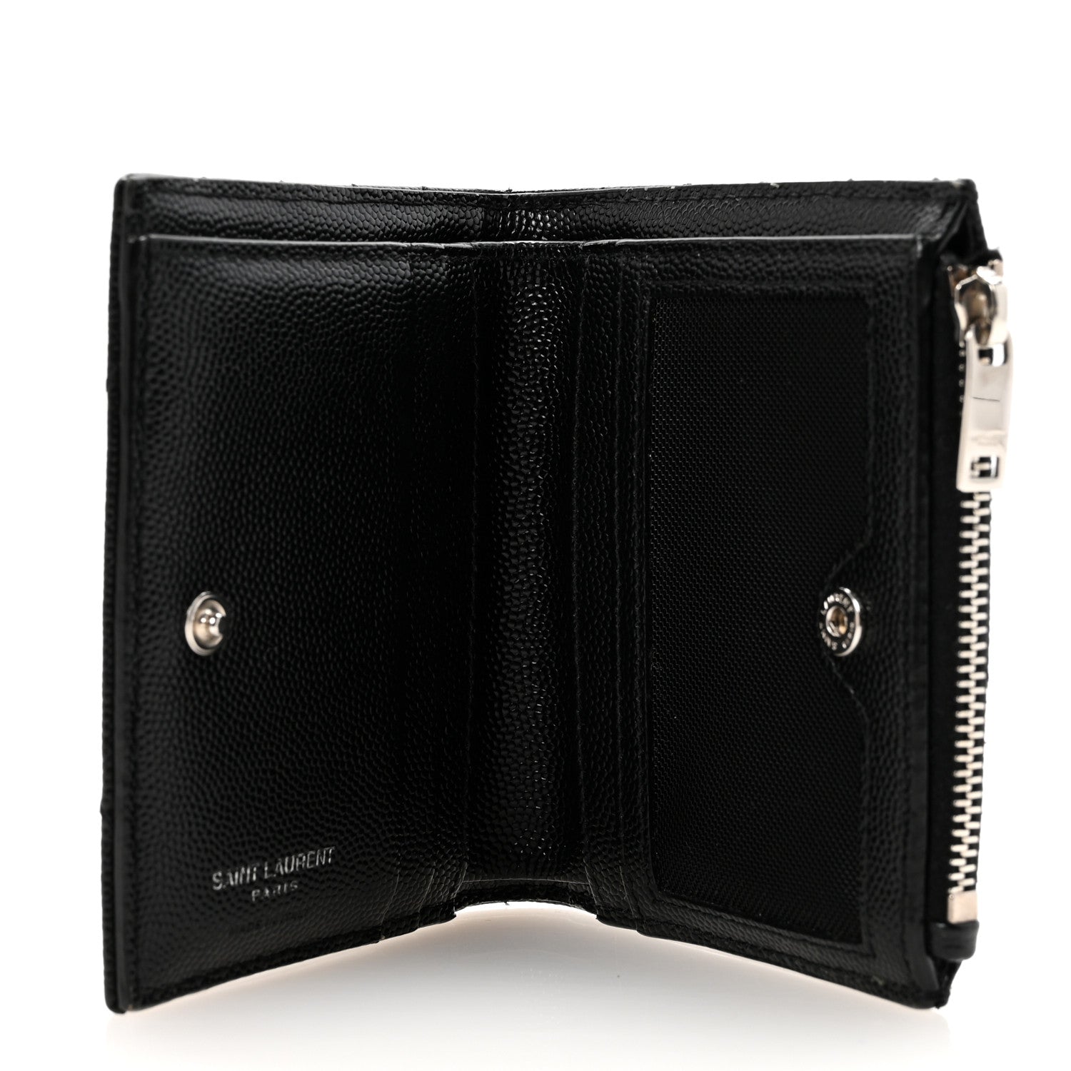 Grain De Poudre Matelasse Chevron Monogram Zipped Card Case Black