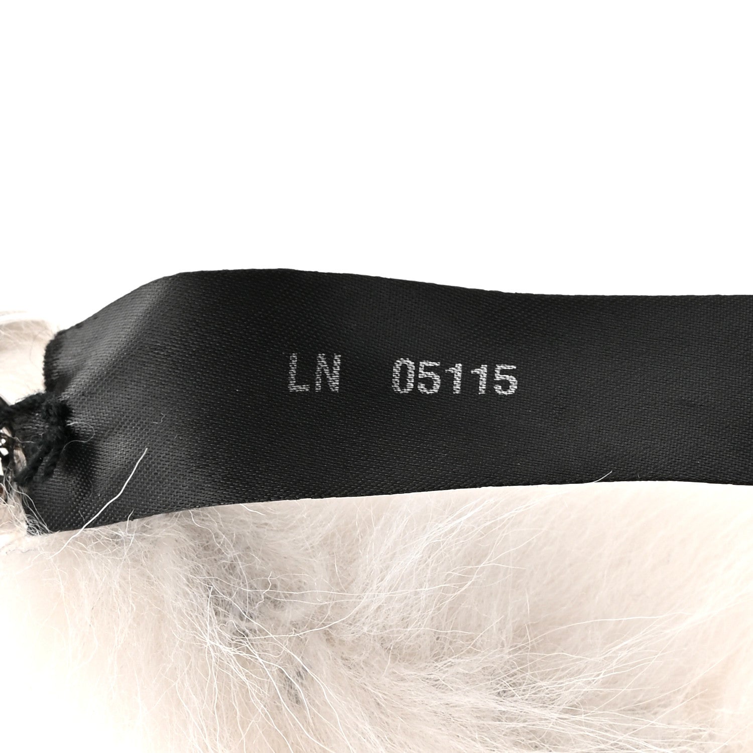 Metal Fur Rufus Bag Charm Chalk White