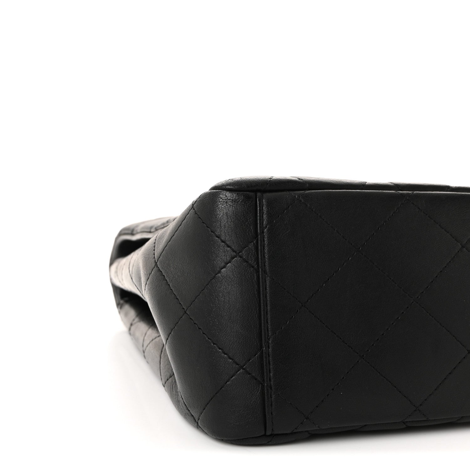 Lambskin Quilted Maxi Single Flap Black