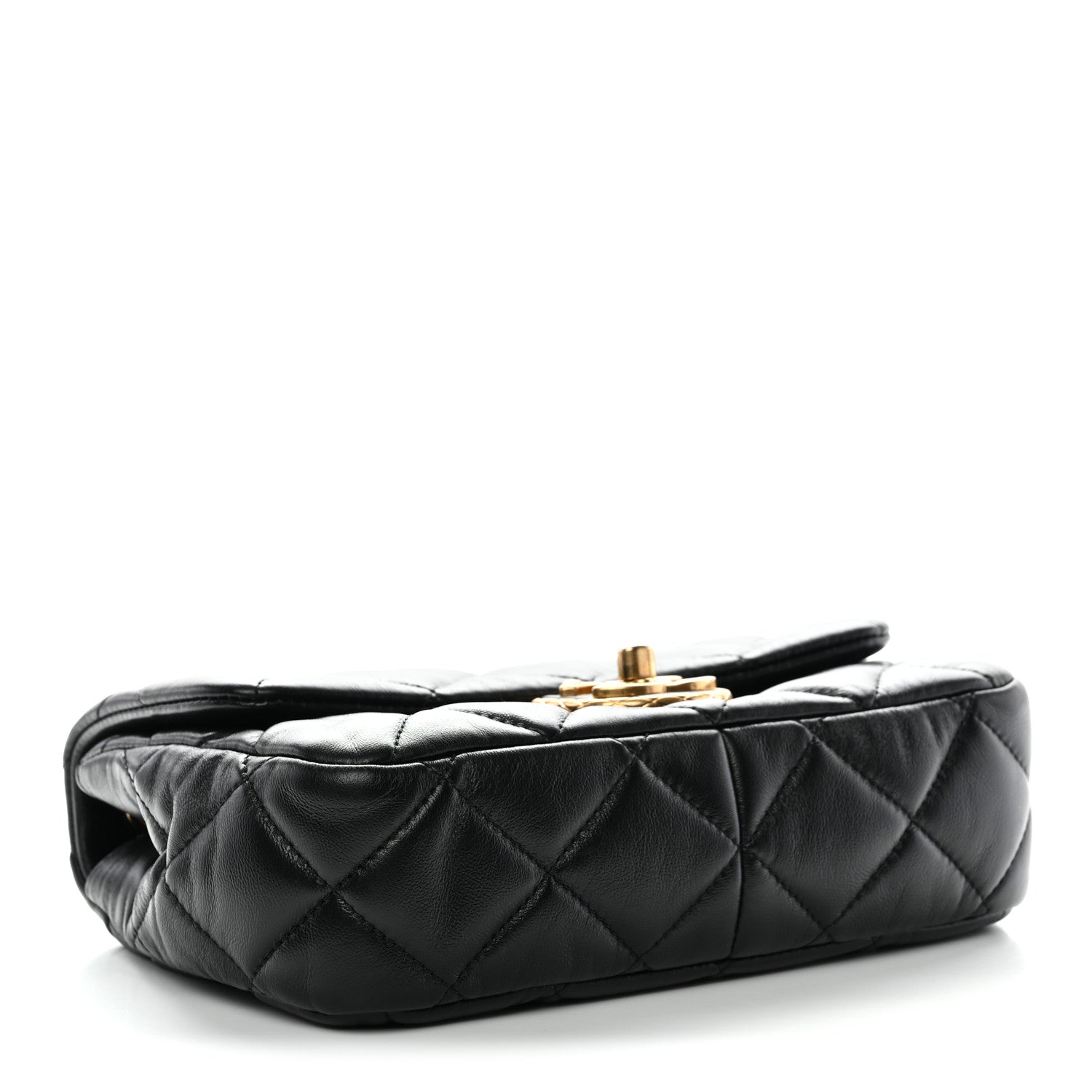 Lambskin Quilted Mini Flap Black