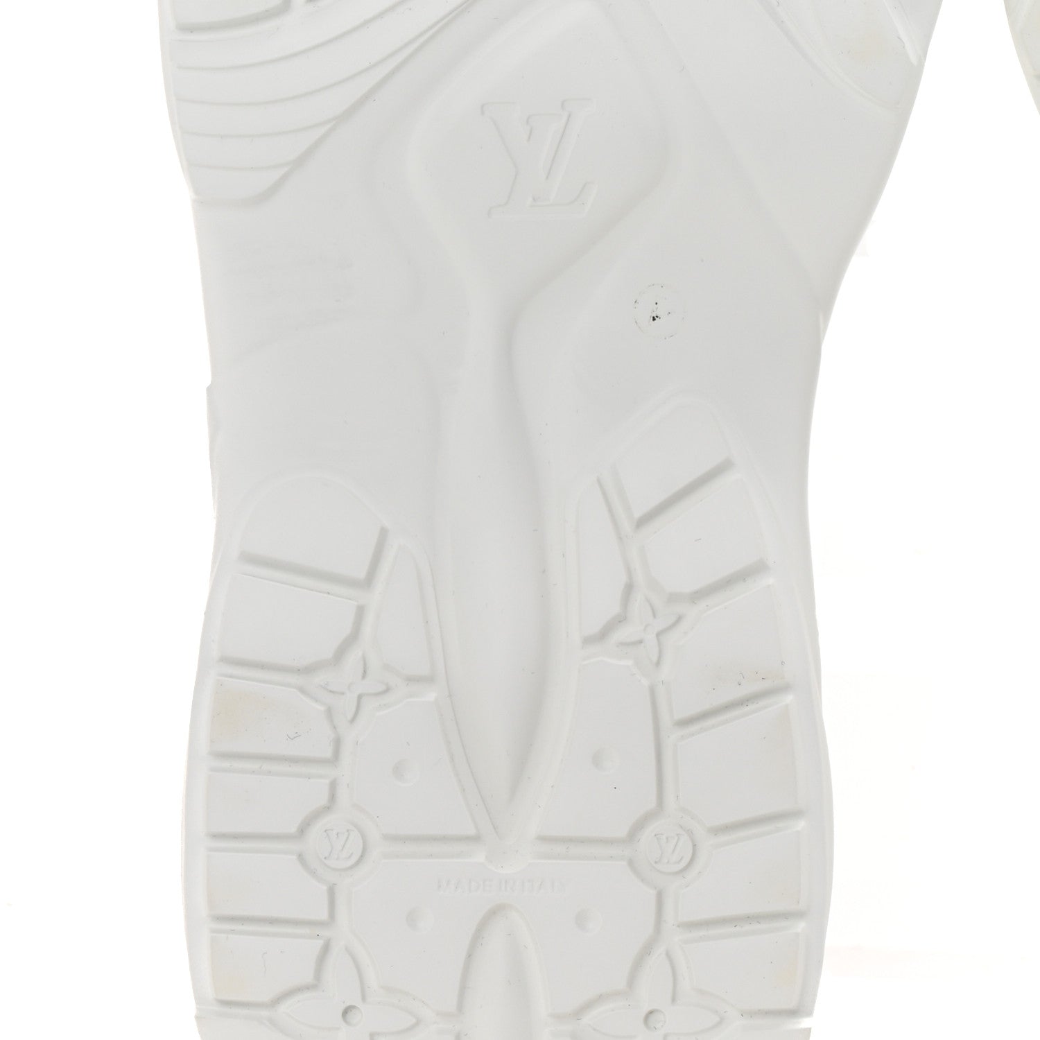 Rubber Embossed Monogram Pool 55 Flat Comfort Mule 39 White