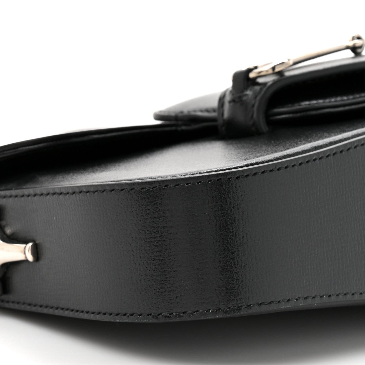 Azalea Calfskin Small Horsebit 1955 Asymmetric Shoulder Bag Black