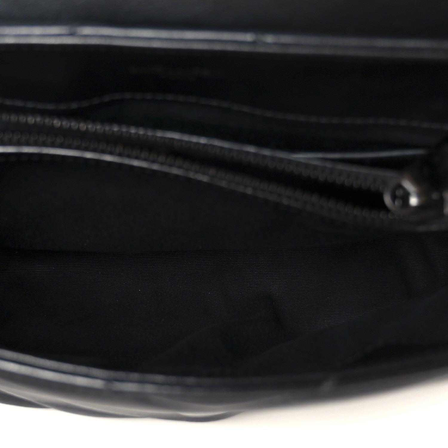 Calfskin Y Quilted Monogram Monochrome Small Loulou Chain Satchel Black