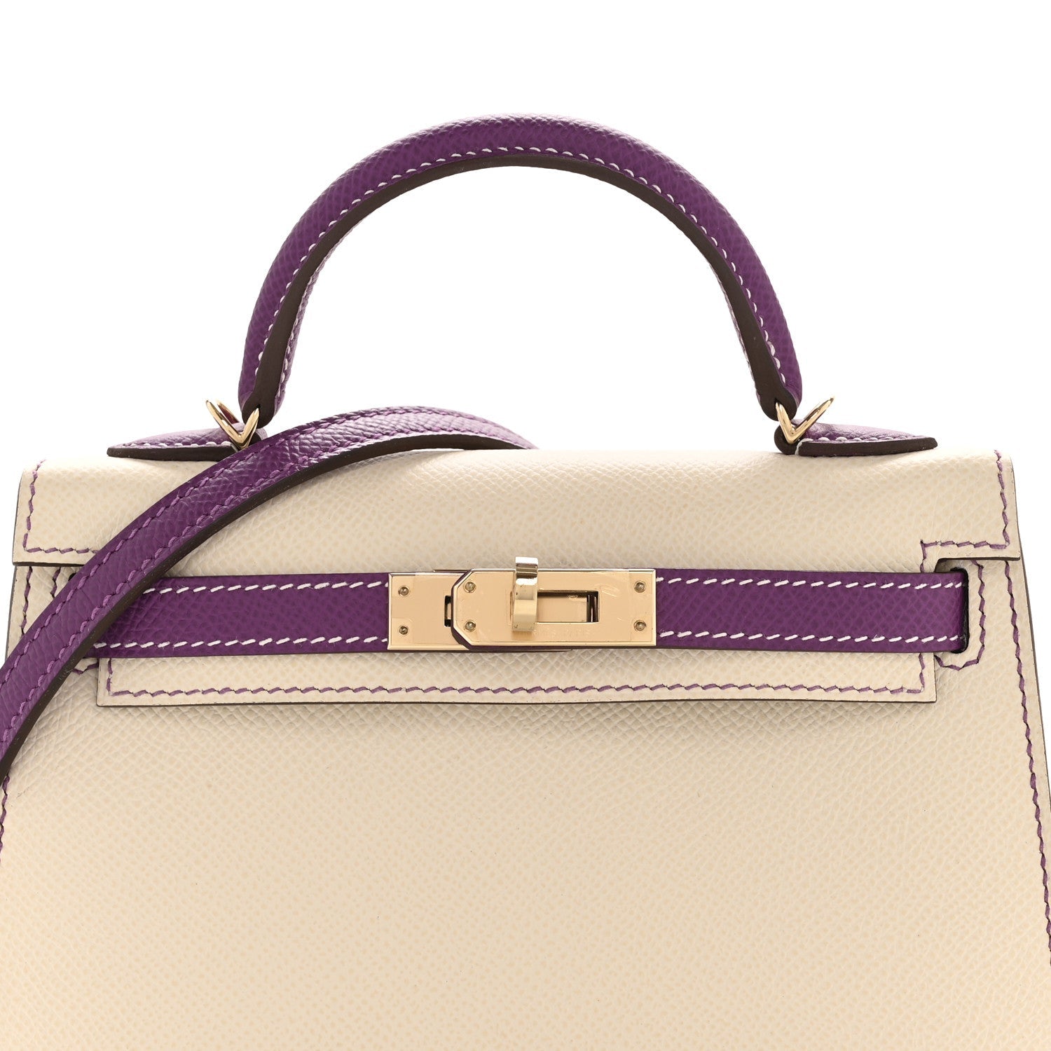 Epsom Mini Horseshoe Kelly Sellier 20 Craie Anemone