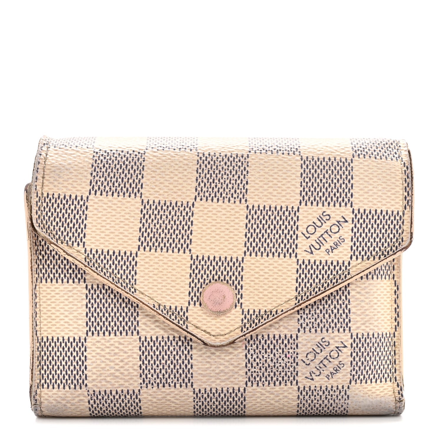 Damier Azur Victorine Wallet Rose Ballerine