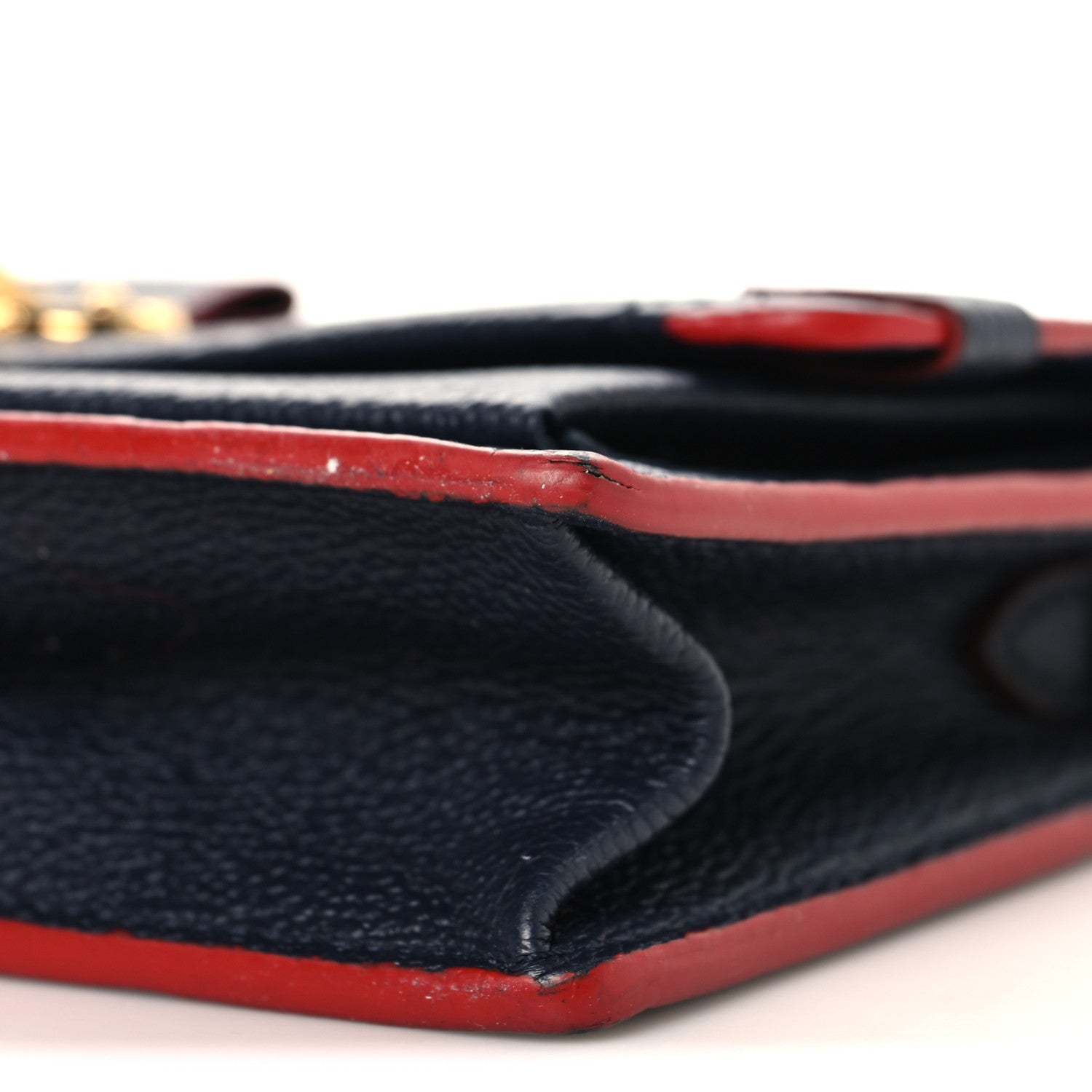 Empreinte Vavin Chain Wallet Marine Rouge