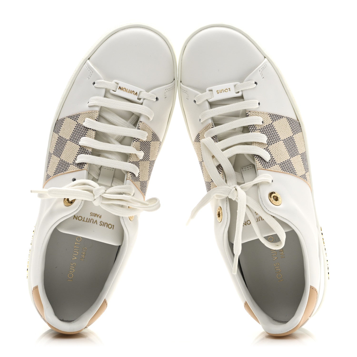 Damier Azur Front Row Sneaker 39 White
