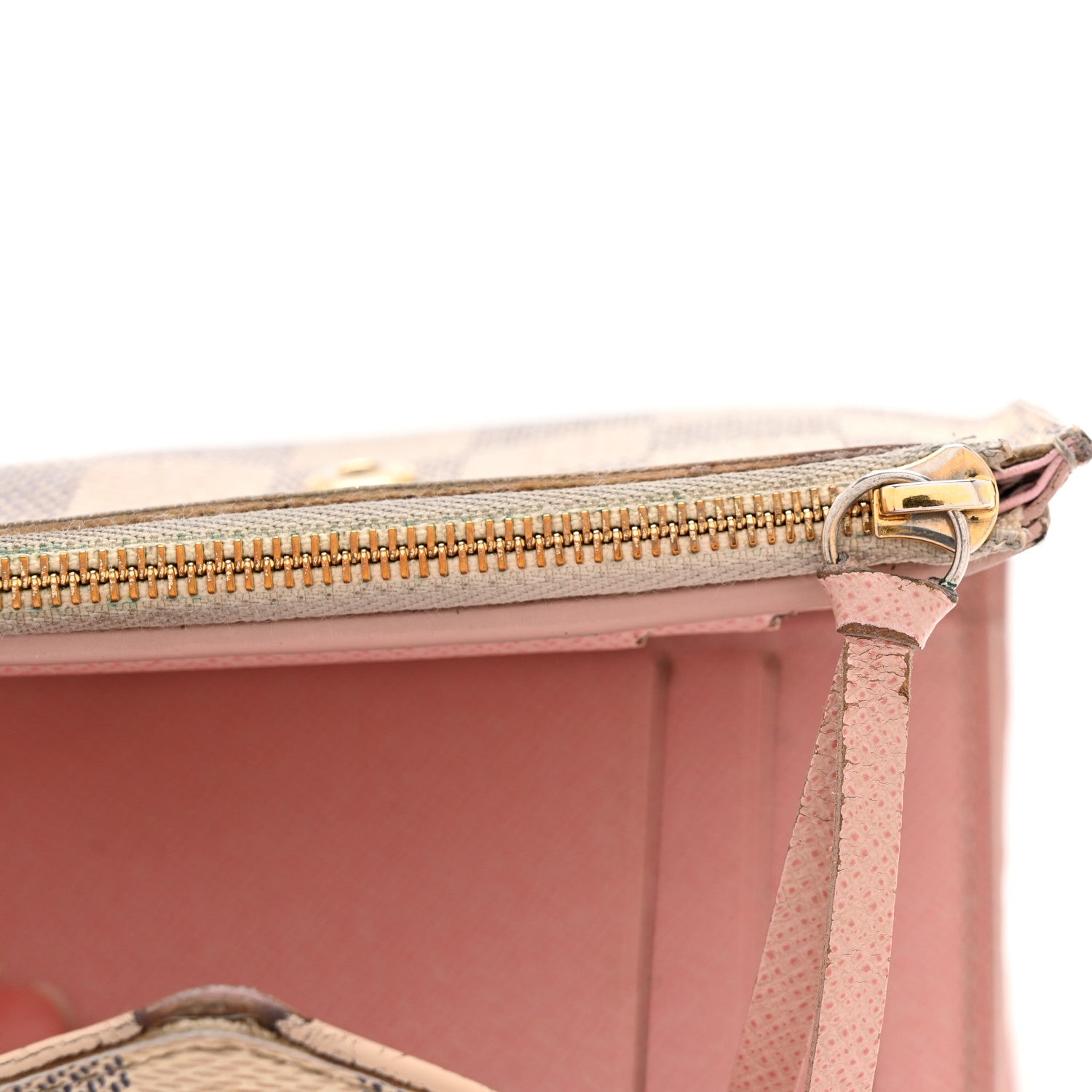 Damier Azur Victorine Wallet Rose Ballerine