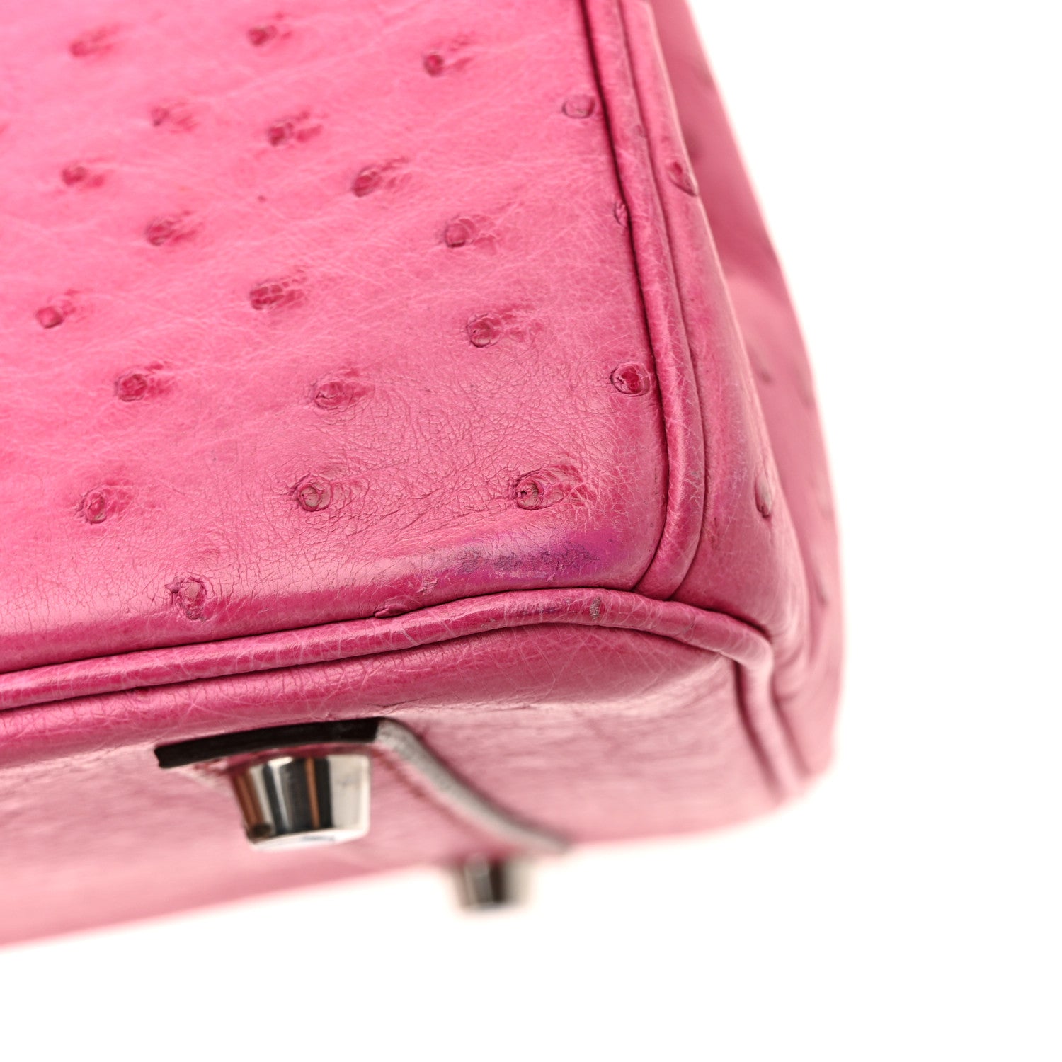 Ostrich Birkin 30 Rose Pourpre
