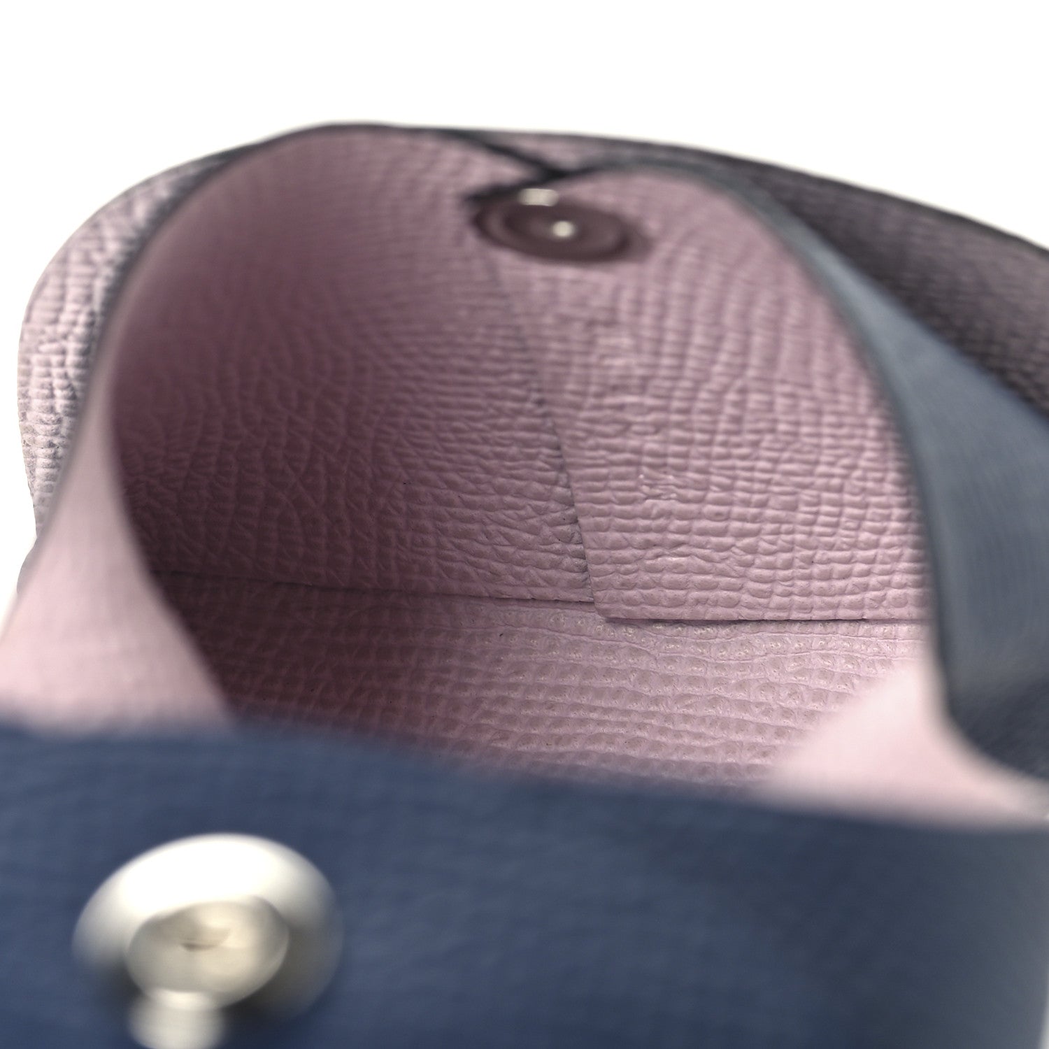 Epsom Verso Horseshoe Bastia Coin Purse Bleu Navy Mauve Pale