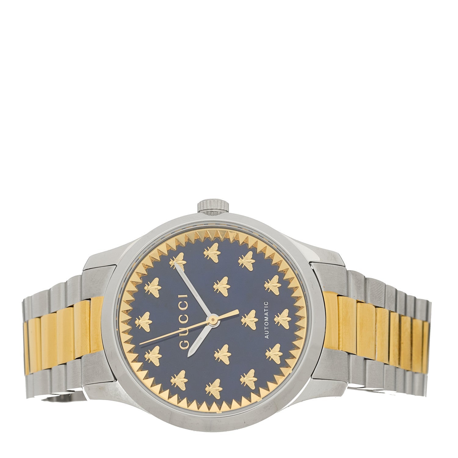 Stainless Steel 38mm G-Timeless Two Tone Bee Automatic Watch Blue