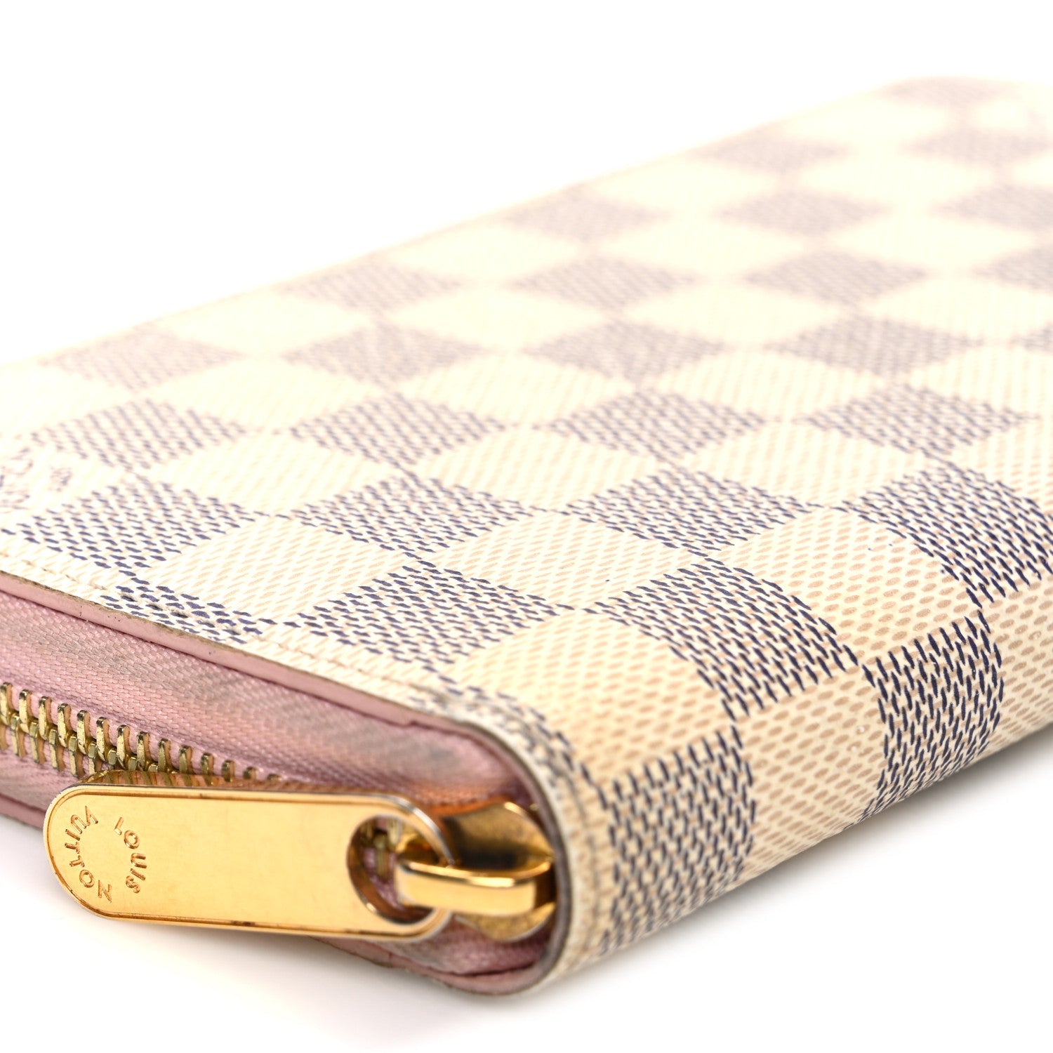 Damier Azur Zippy Wallet Rose Ballerine
