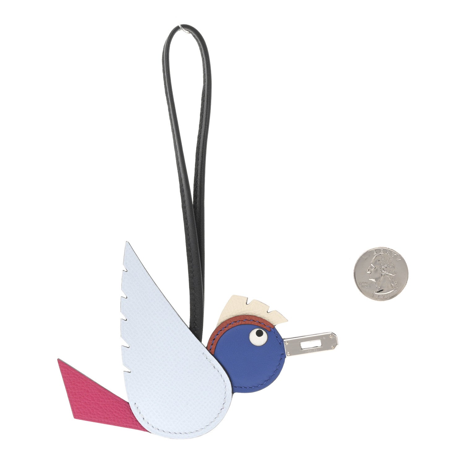 Epsom Swift Chevre Mysore Birdy Bag Charm Bleu Brume Rose Mexico Bleu Royal Cuivre Nata Black