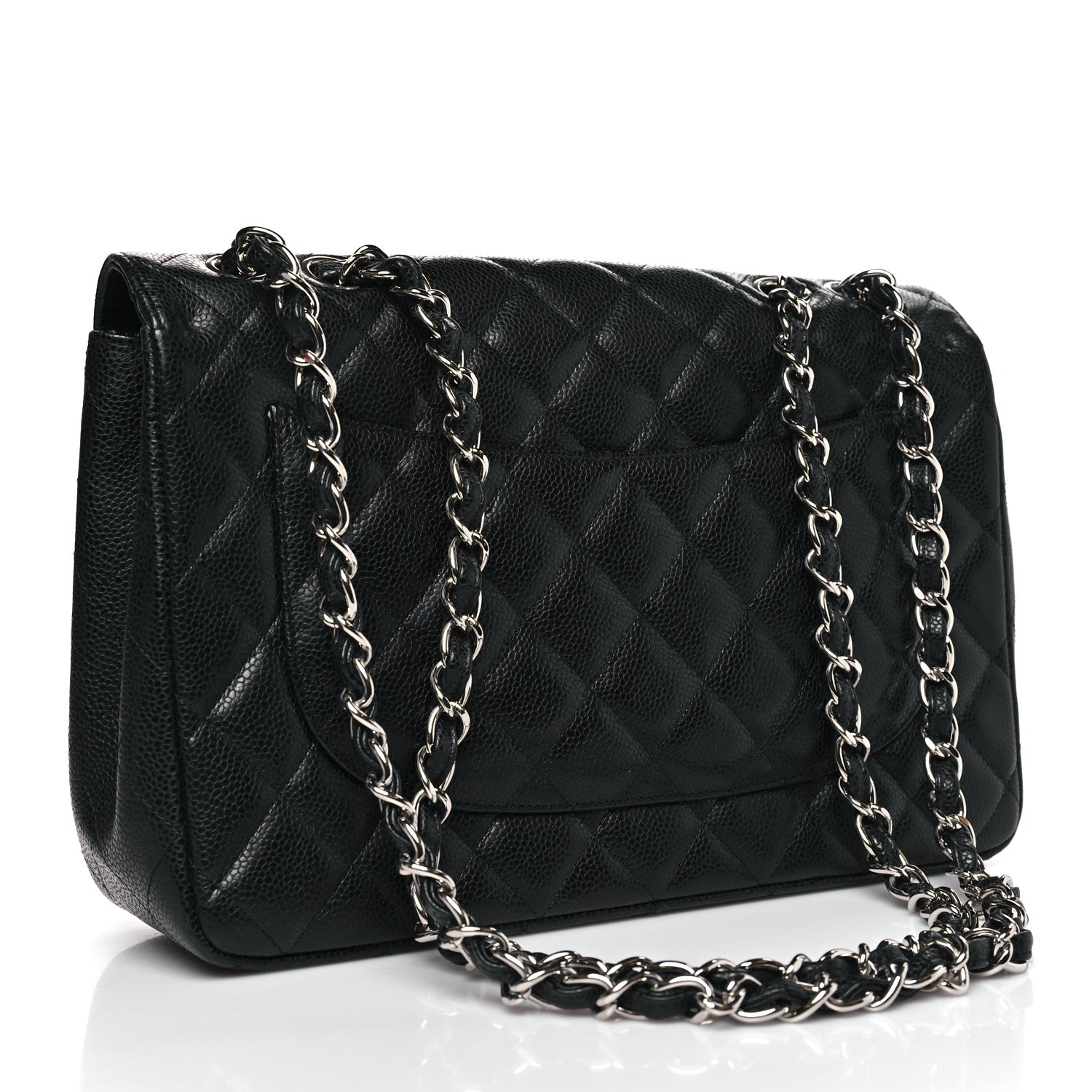 Caviar Quilted Jumbo Single Flap Black
