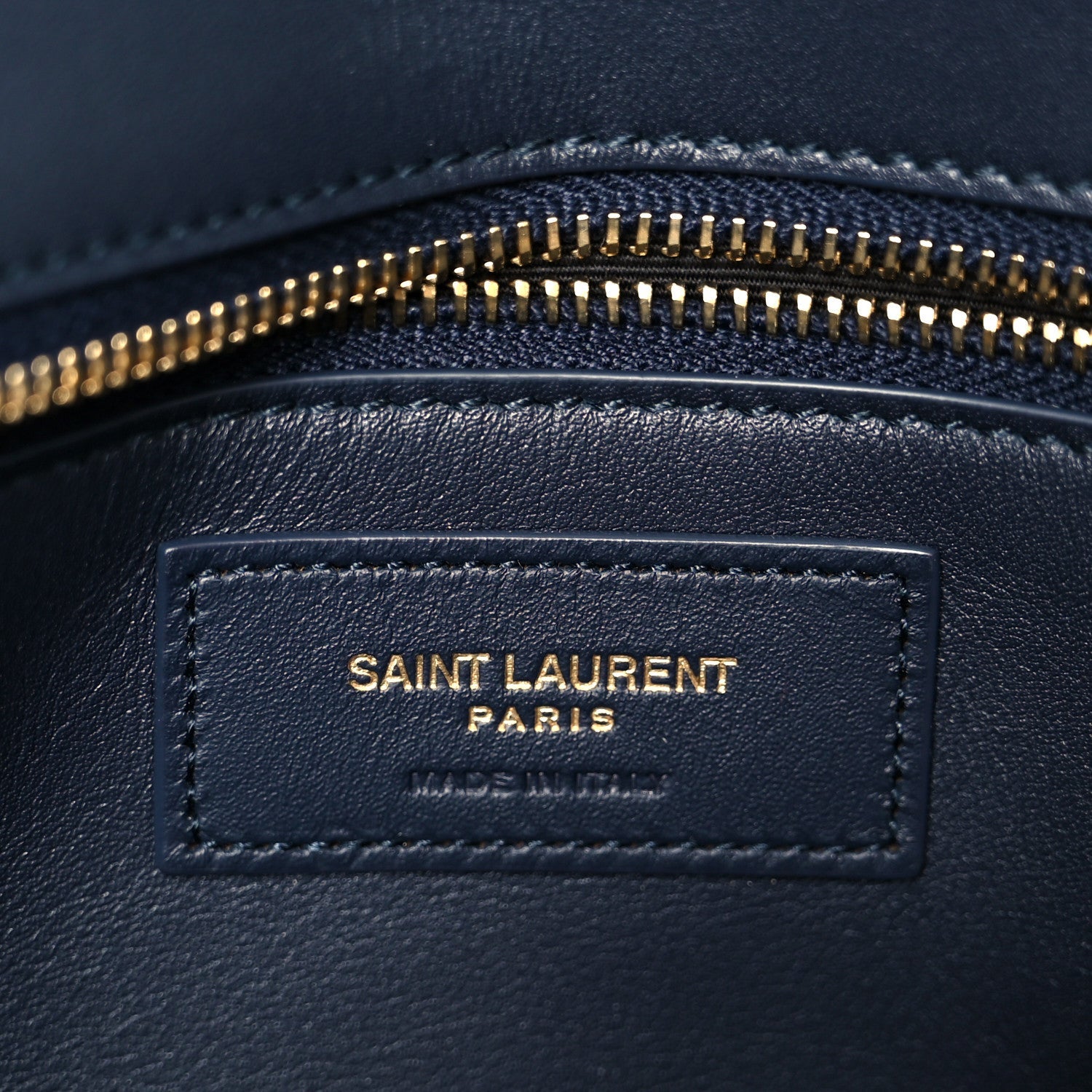 Lambskin Quilted Le Maillon Satchel Marine